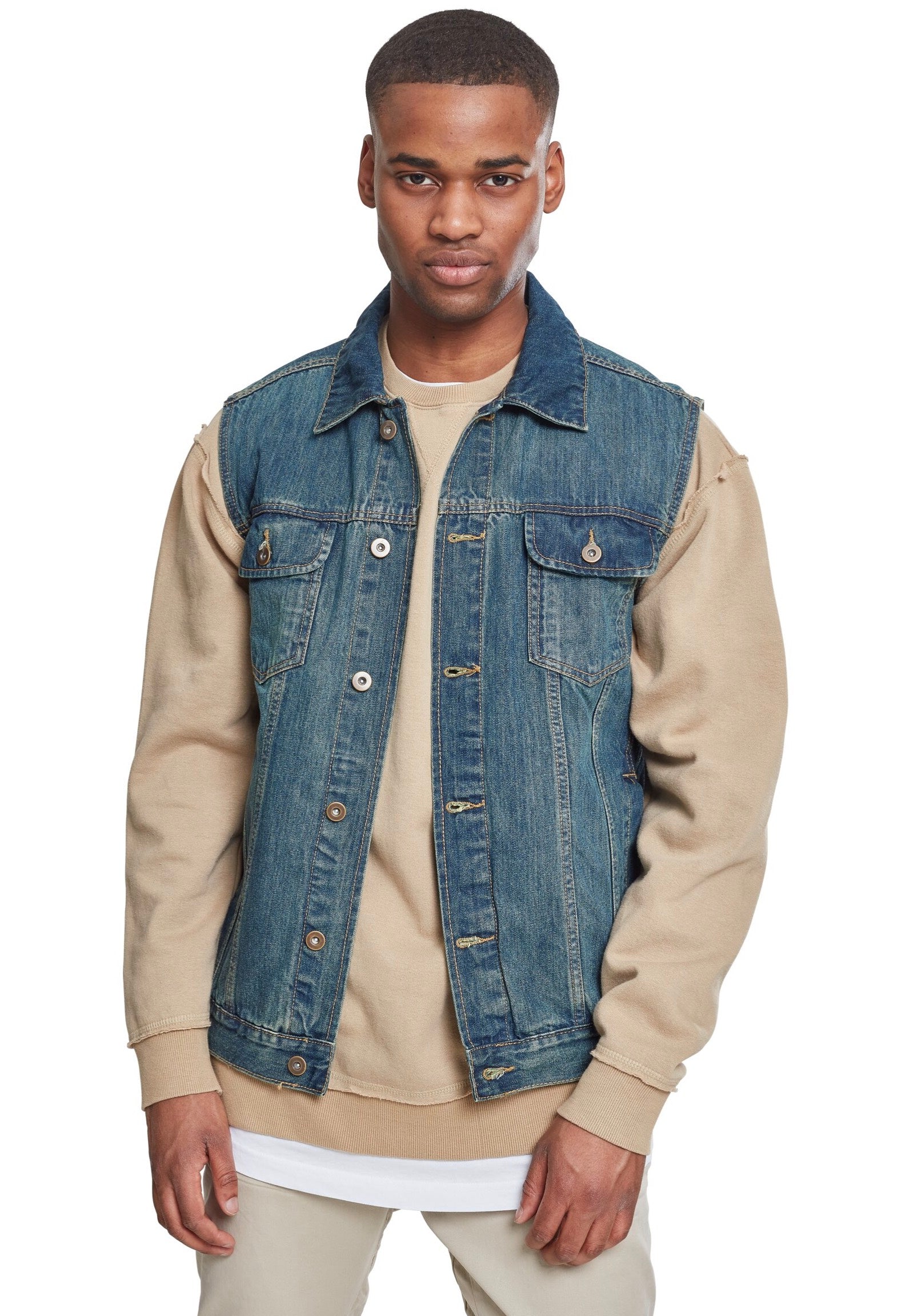 Urban Classics - Denim Lightblue - Vest With Mastercard Cheap Pice