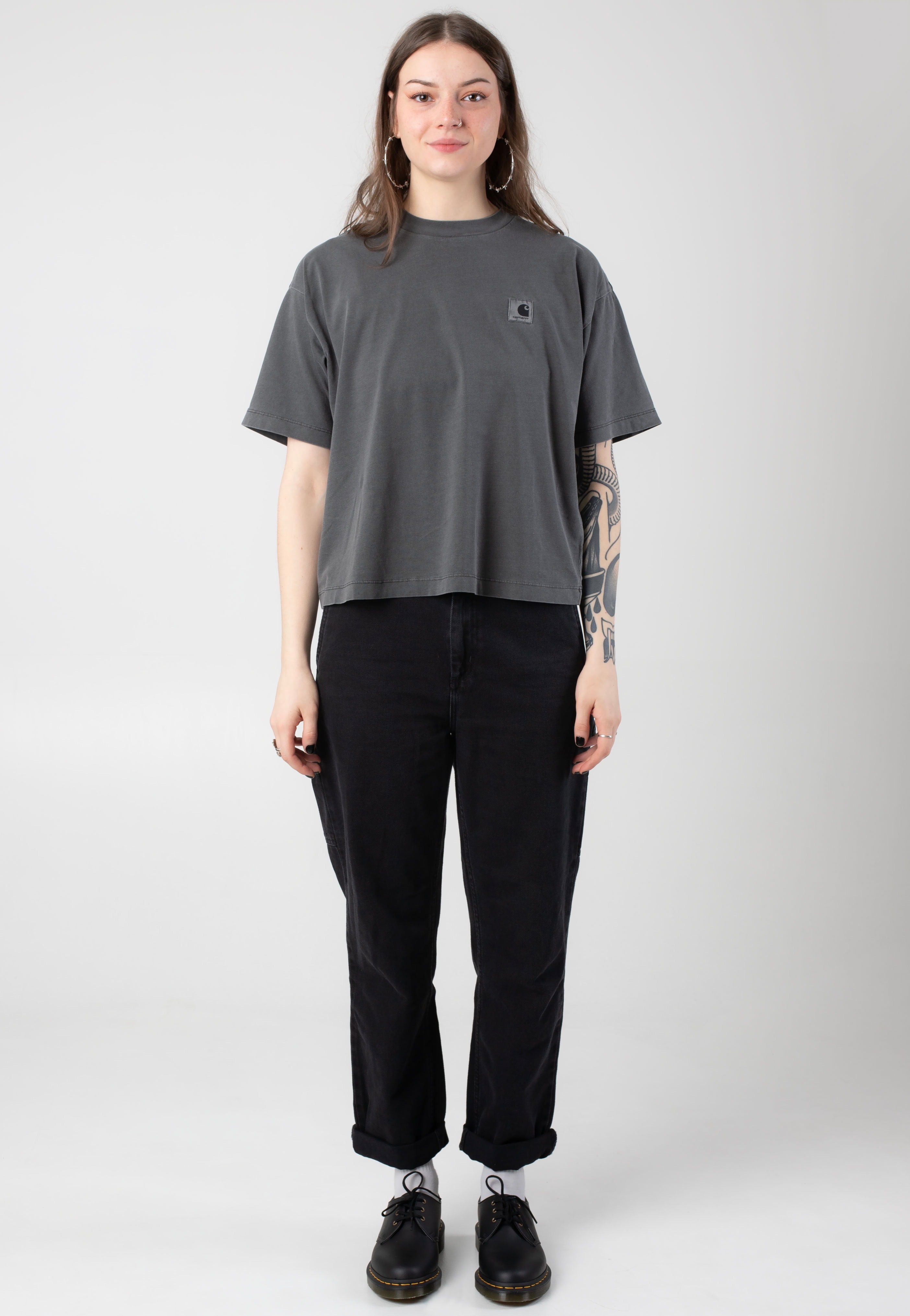 Carhartt WIP - W' Nelson Garment Dyed Graphite - T-Shirt