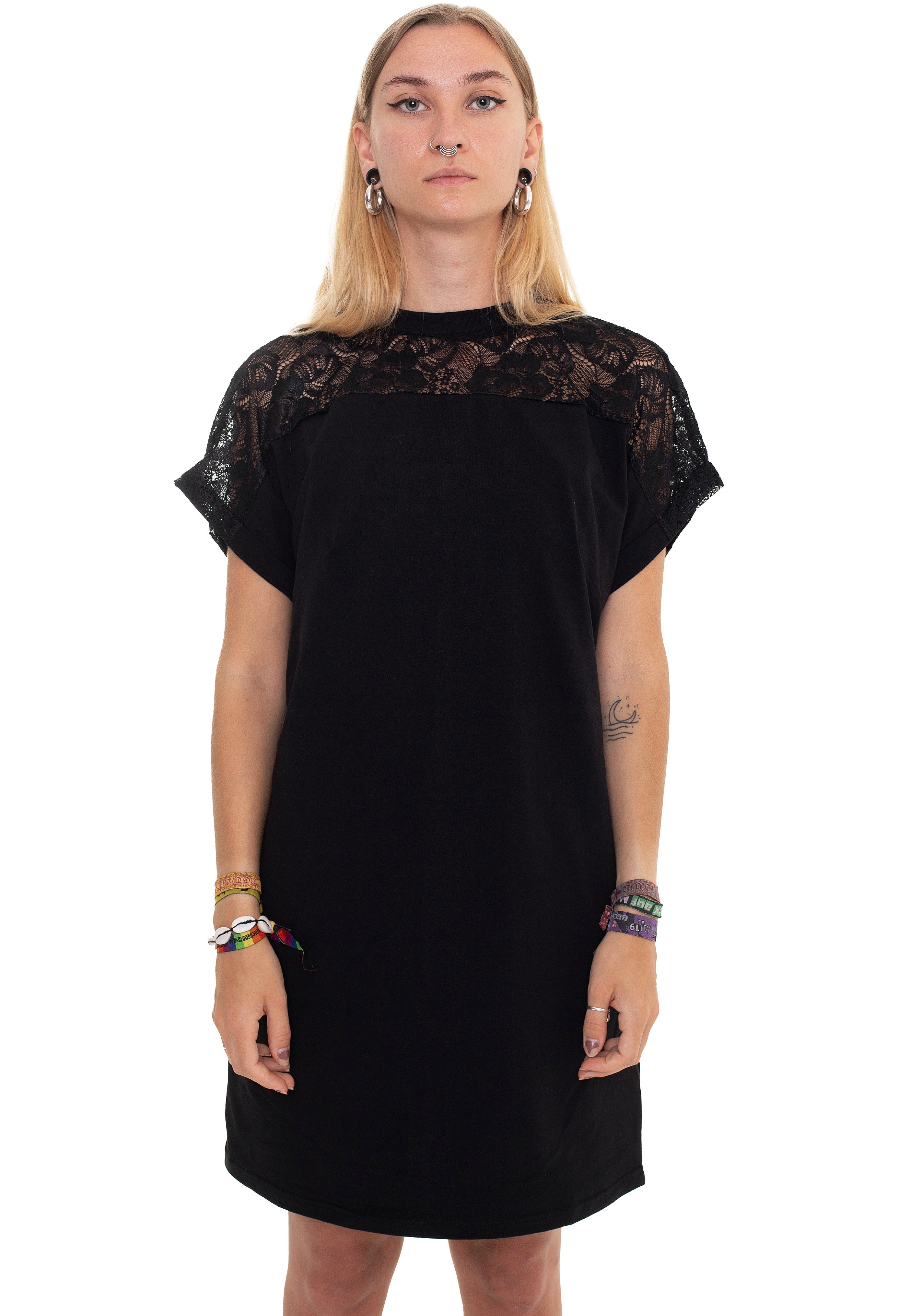 Urban Classics - Ladies Lace Tee Black - Dress Sale Top Quality