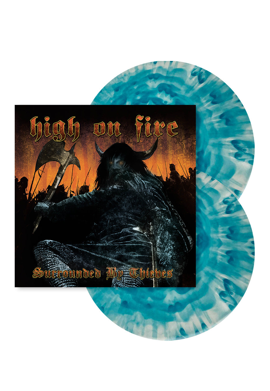 High On Fire - Surrounded By Thieves Sea Blue Cloudy - Colored 2 Vinyl Outlet Store For Sale