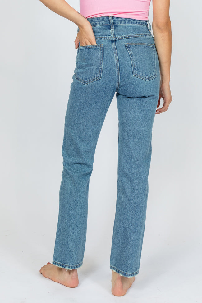 Megan Medium Wash Straight Leg Mom Jeans Buy Cheap Cheapest