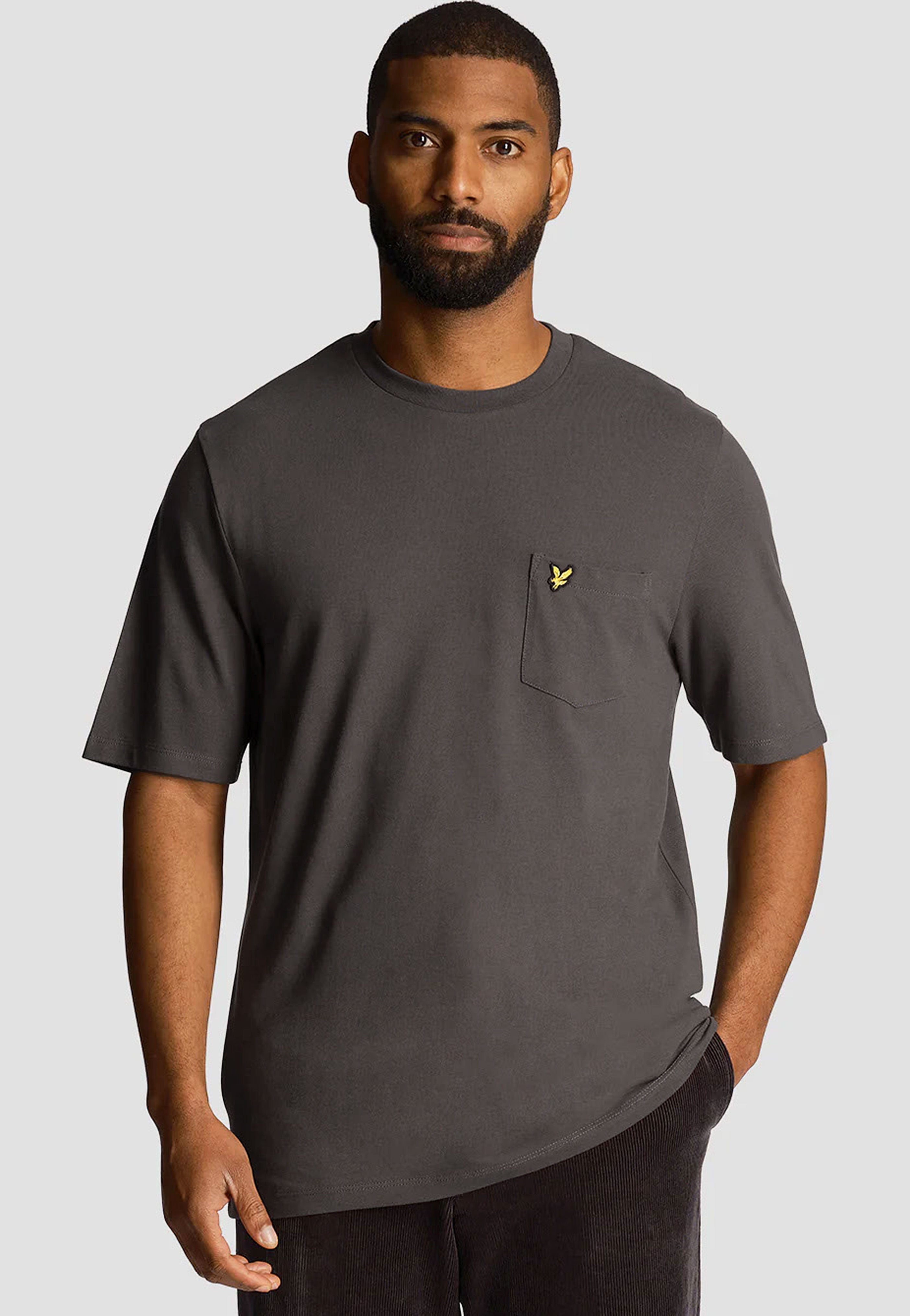 Lyle & Scott - Plain Pique Pocket Gunmetal - T-Shirt Cheap Best Place