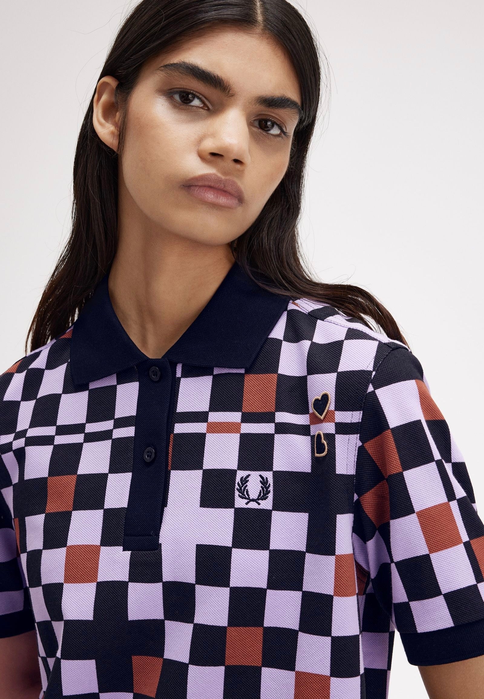 Fred Perry x Amy Winehouse - Printed Ultra Violet - Polo Sale High Quality