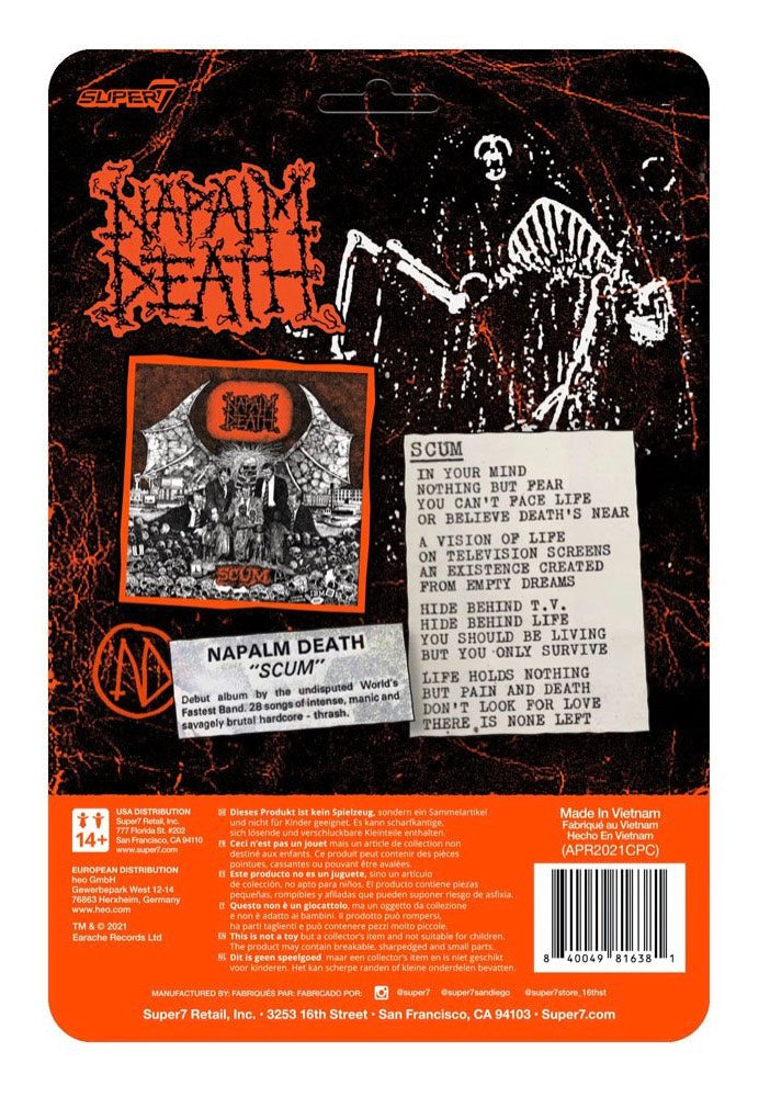 Napalm Death - Scum Demon (Orange) ReAction - Figure Free Shipping Tumblr