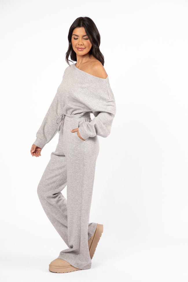 Wear It Out Heather Grey Boat Neck Jumpsuit SALE Cheap Best Wholesale