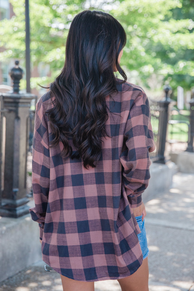 Made Me Realize Hazelnut Plaid Button Front Shirt Buy Cheap Deals