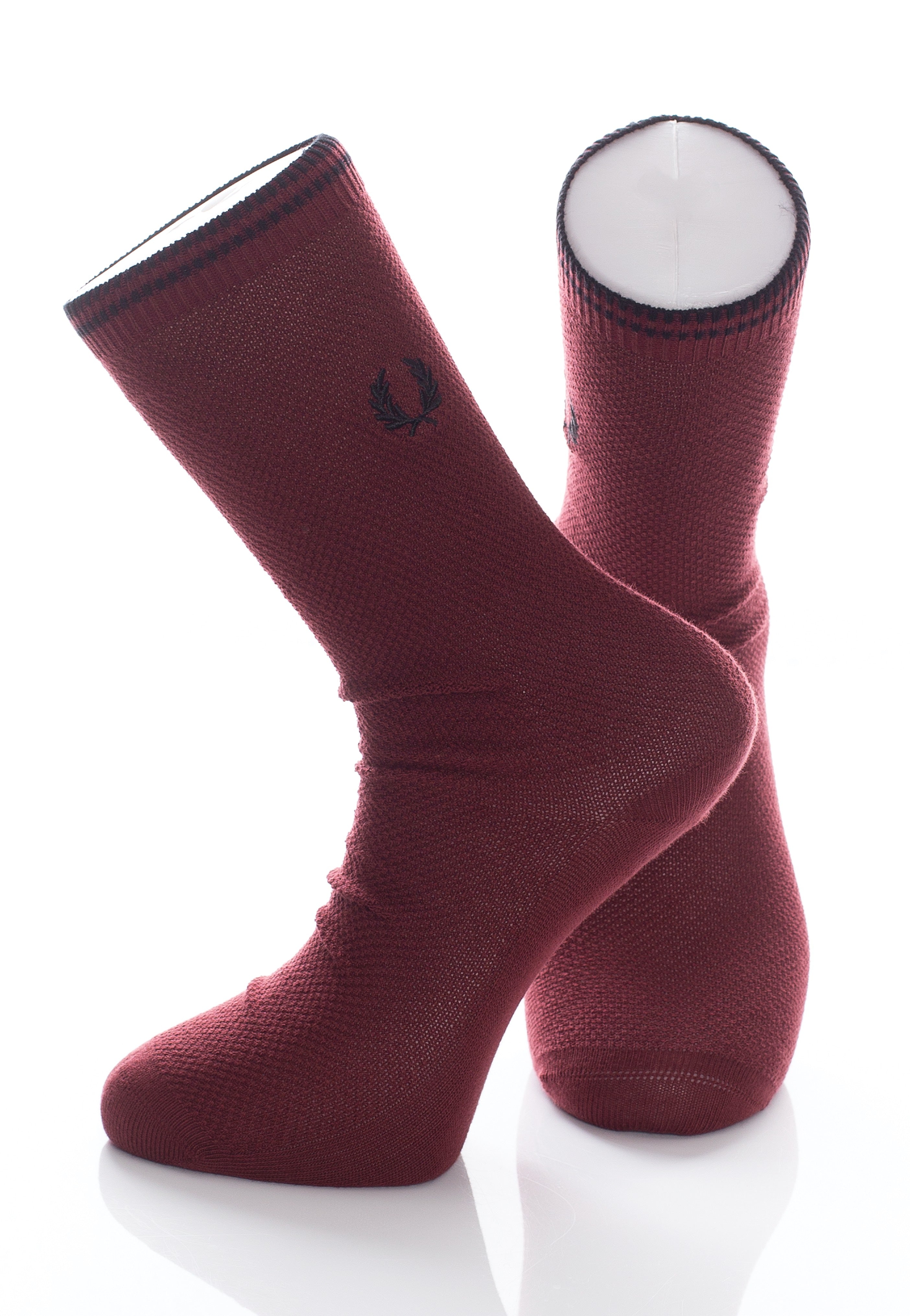 Fred Perry - Tipped Port/Black - Socks Clearance Pre Order