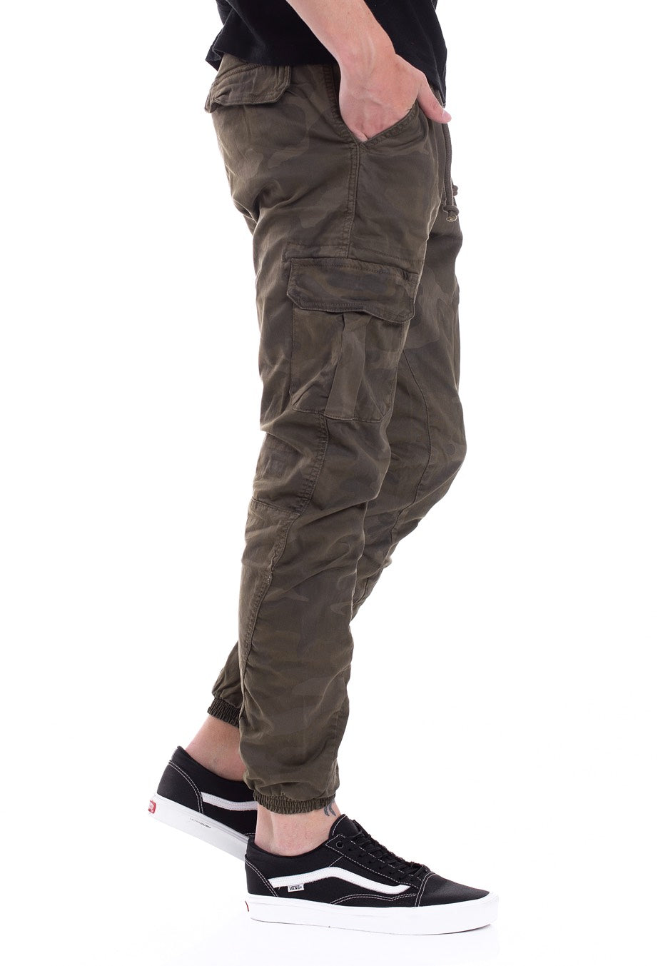 Urban Classics - Camo Cargo Olive Camouflage - Pants For Sale Wholesale Pice