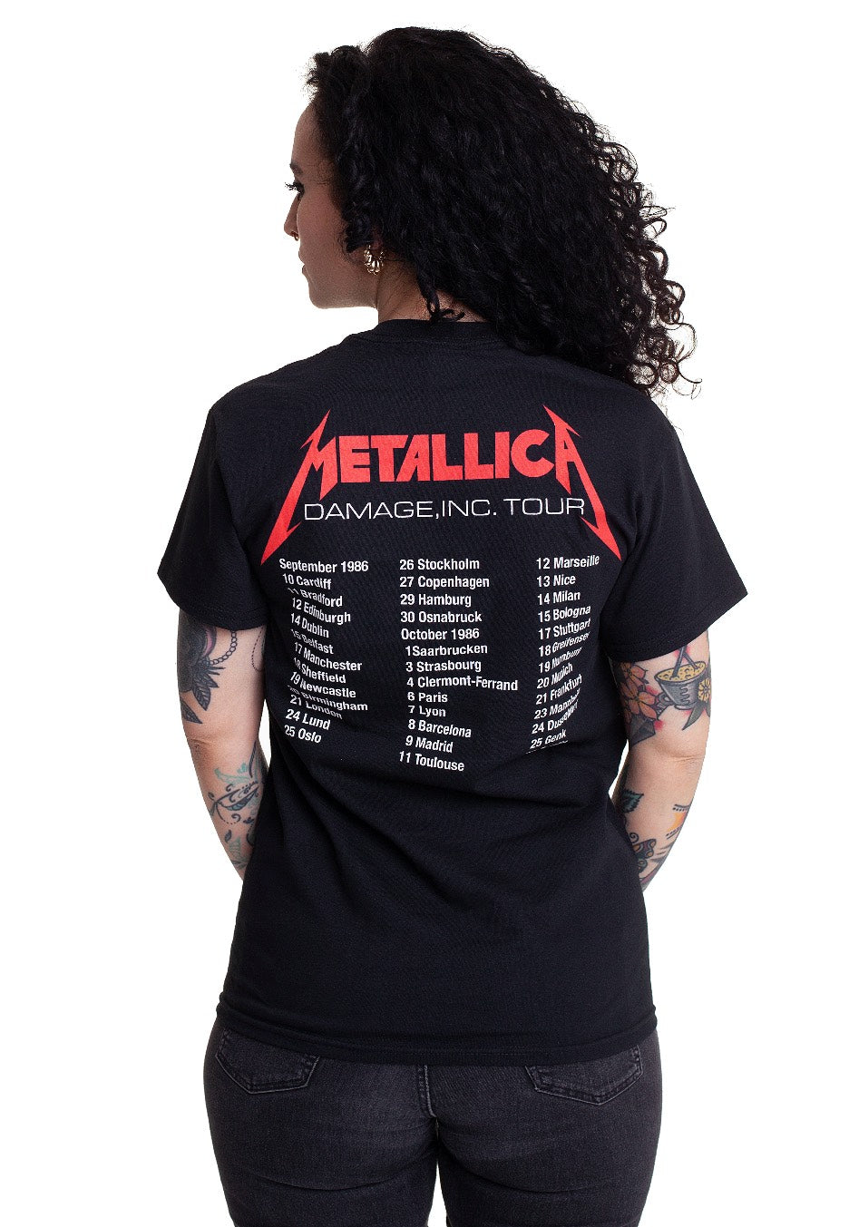 Metallica - Mop European Tour 86' - T-Shirt