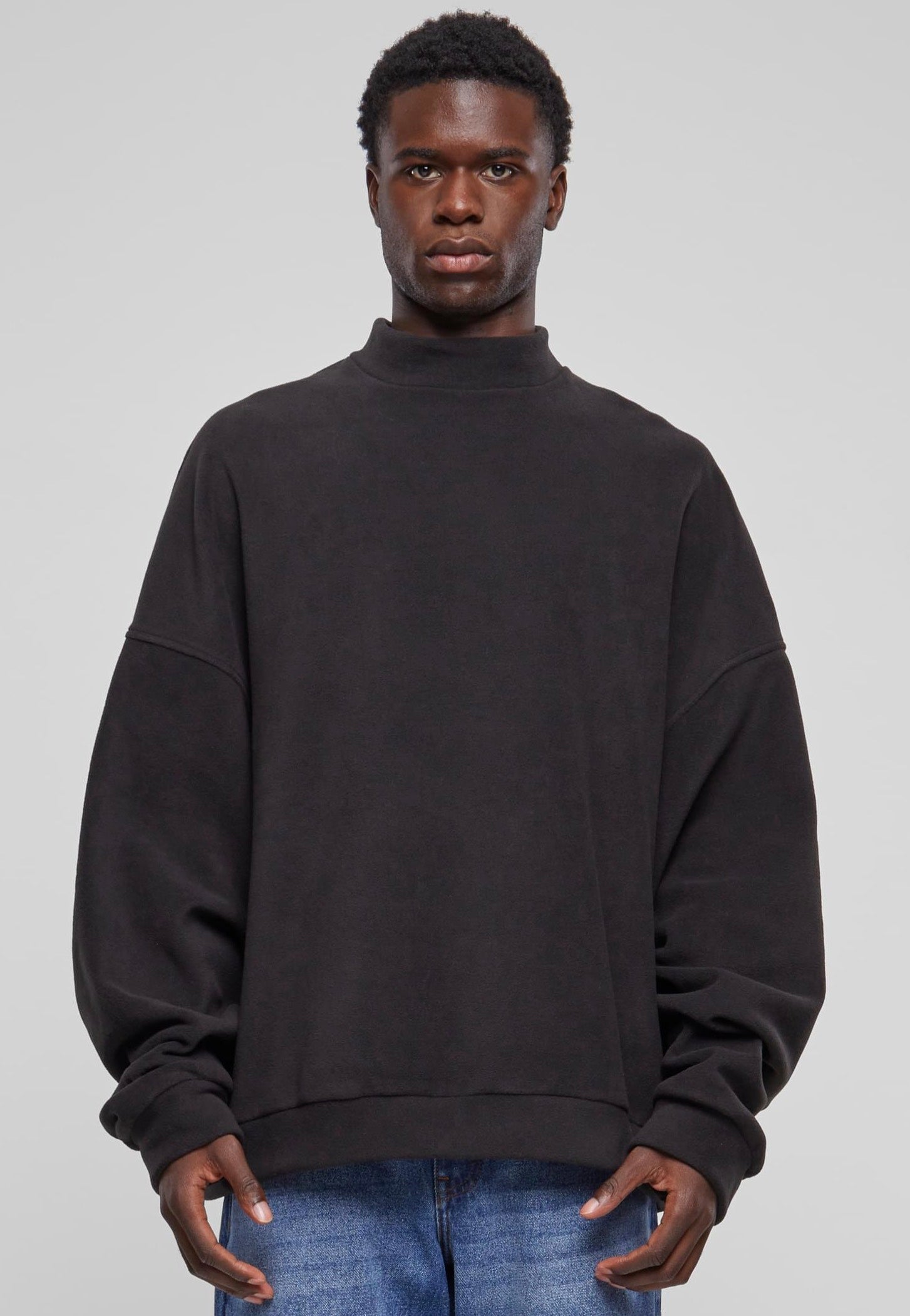 Urban Classics - Oversized Polar Fleece Black - Sweater Nicekicks