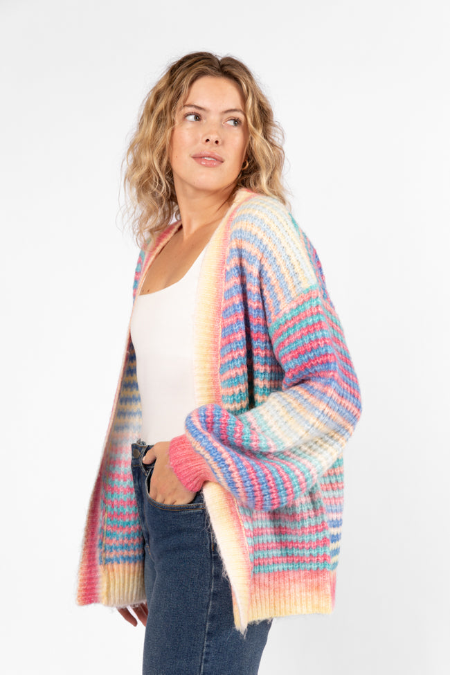 Authentic Affection Multi Striped Cardigan Outlet Clearance Store