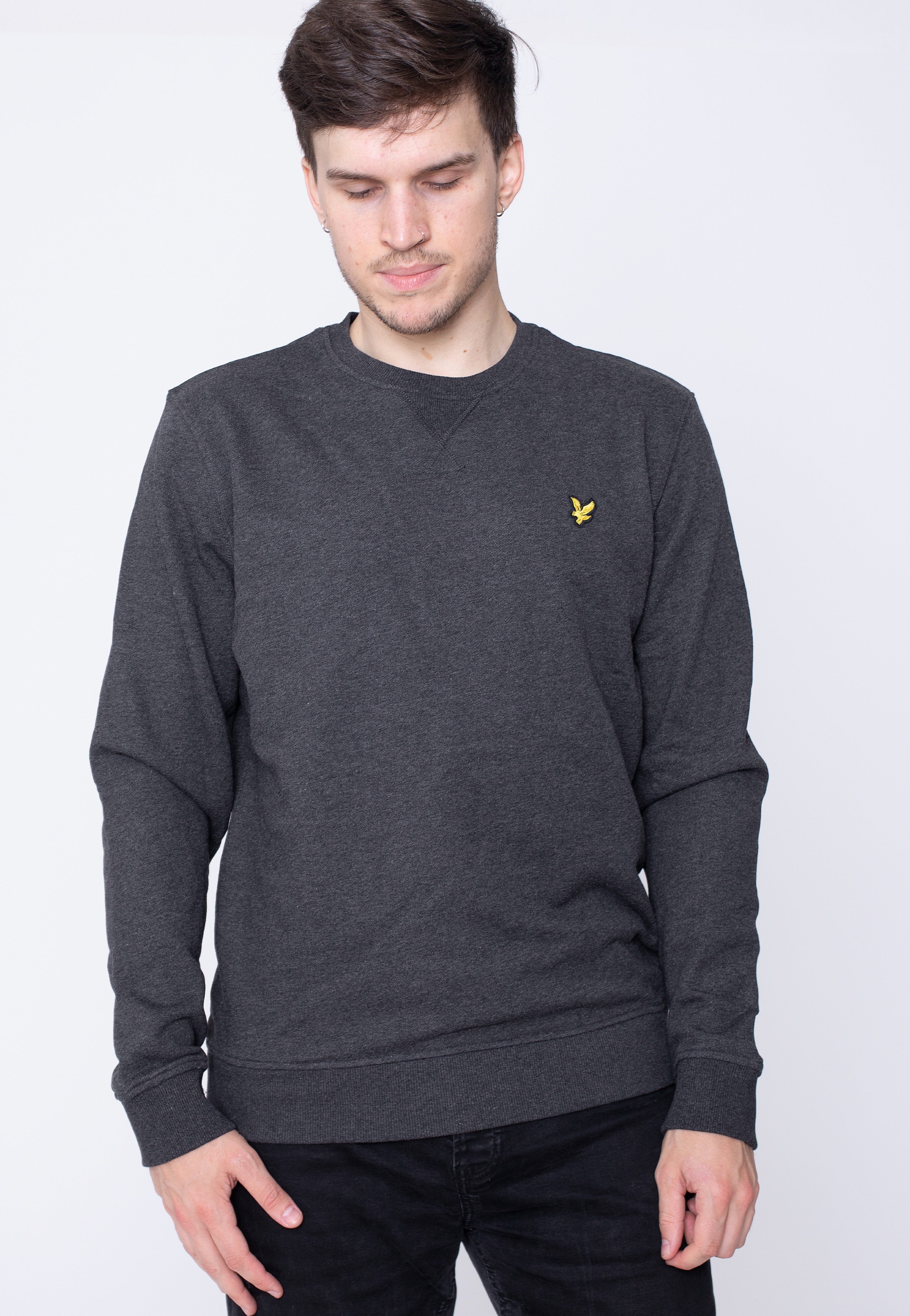 Lyle & Scott - Crew Neck Charcoal Marl - Sweater Inexpensive