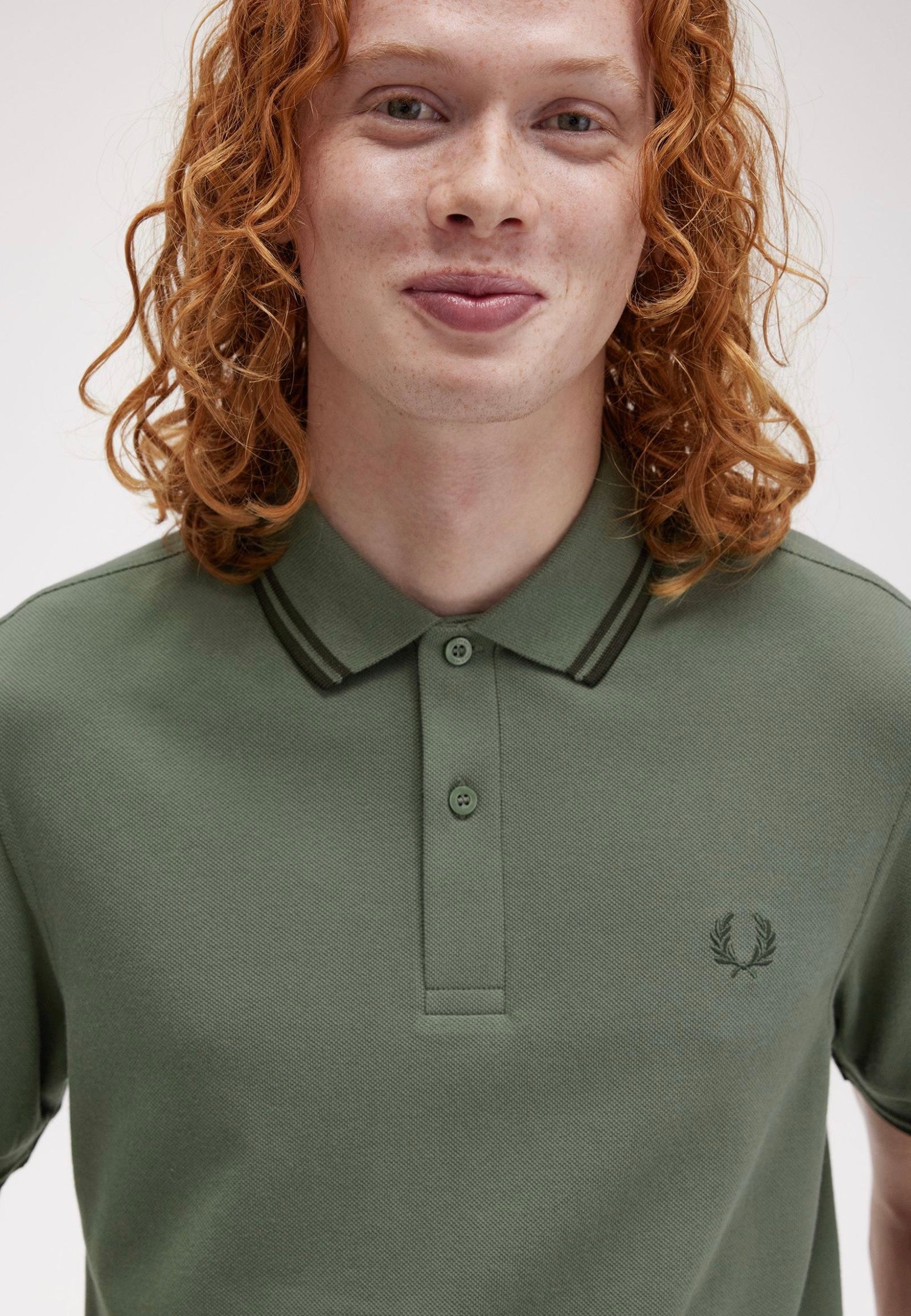 Fred Perry - Twin Tipped Laurel Wreath Green/Night Green/Night Green - Polo Cheap Pick A Best