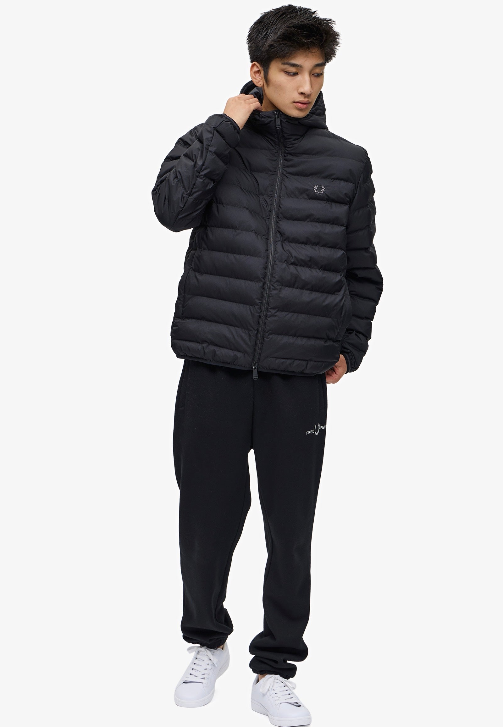 Fred Perry - Hooded Insulated Black - Jacket Discount Footaction