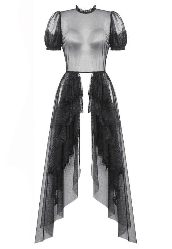 Dark In Love - Gothic Dark Night Elf Winged Mesh Black - Dress Sale Best Pices