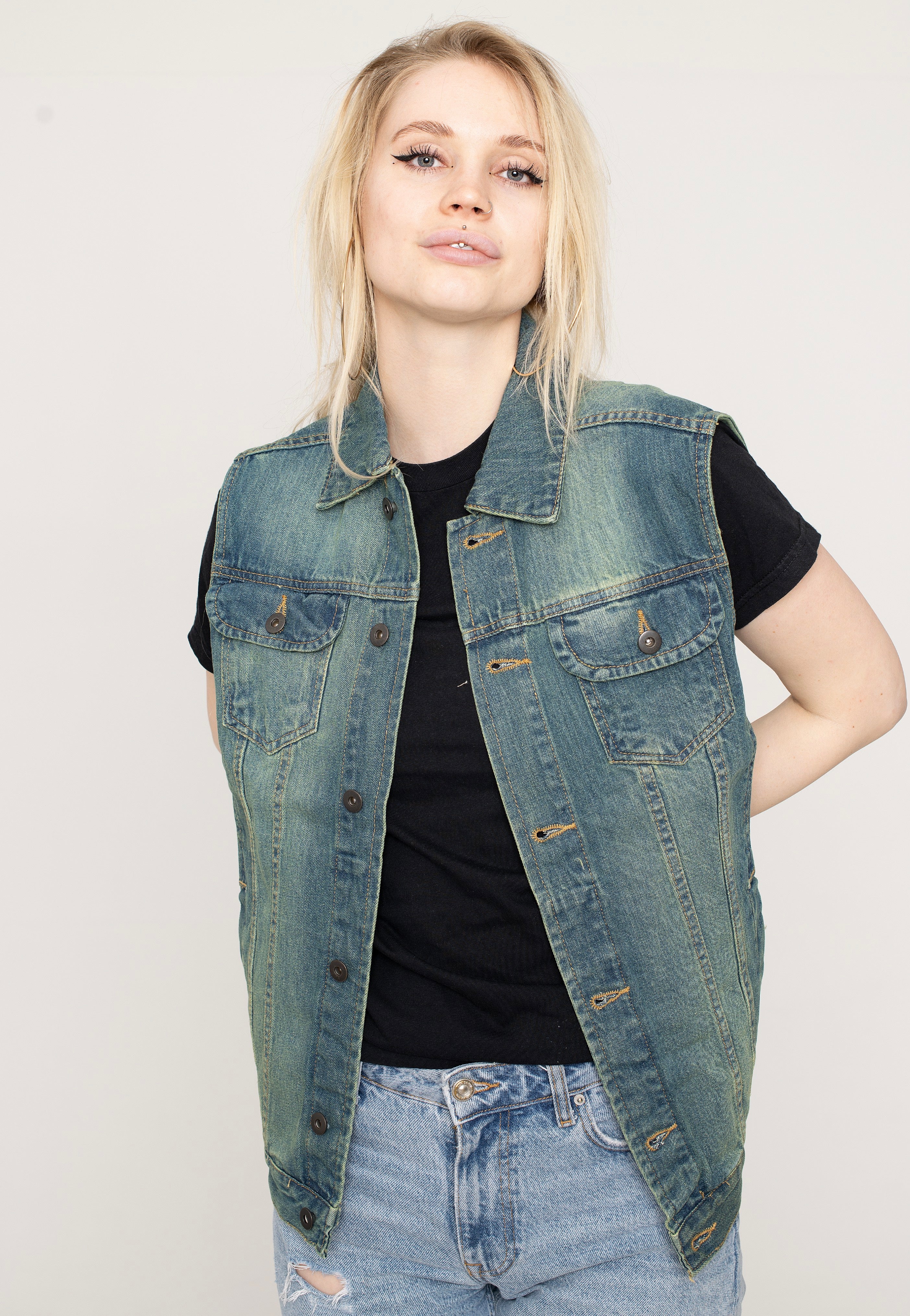 Urban Classics - Denim Lightblue - Vest With Mastercard Cheap Pice