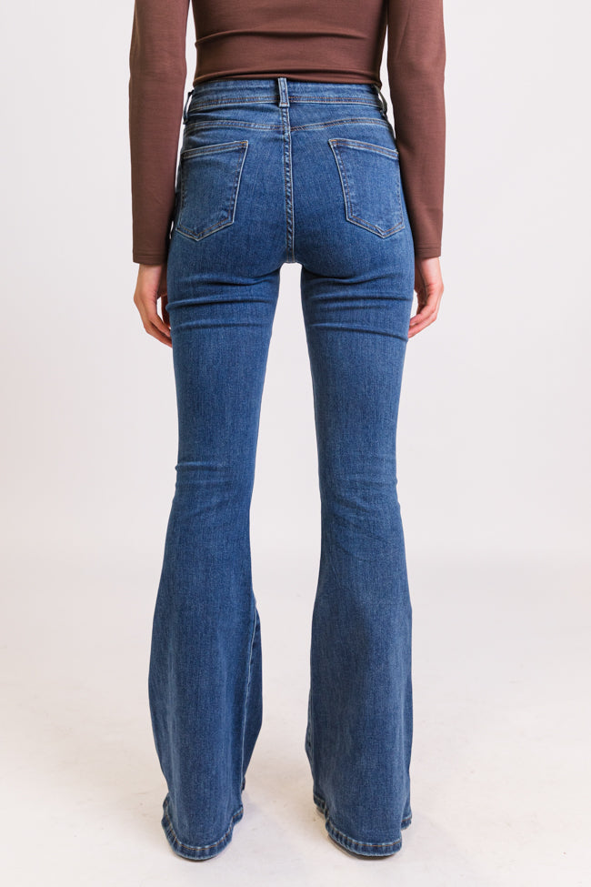 Maren Dark Wash Stretchy Flare Jeans Outlet New Arrival