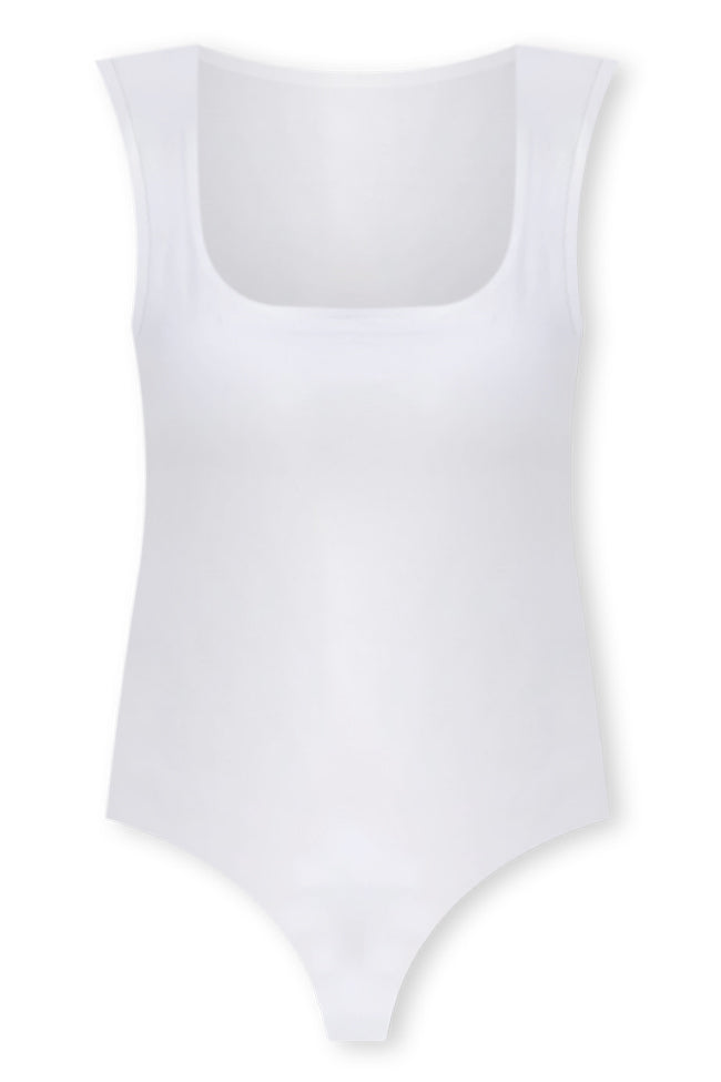 Head In the Clouds Ivory Wide Strap Tank Bodysuit FINAL SALE Cheap Manchester