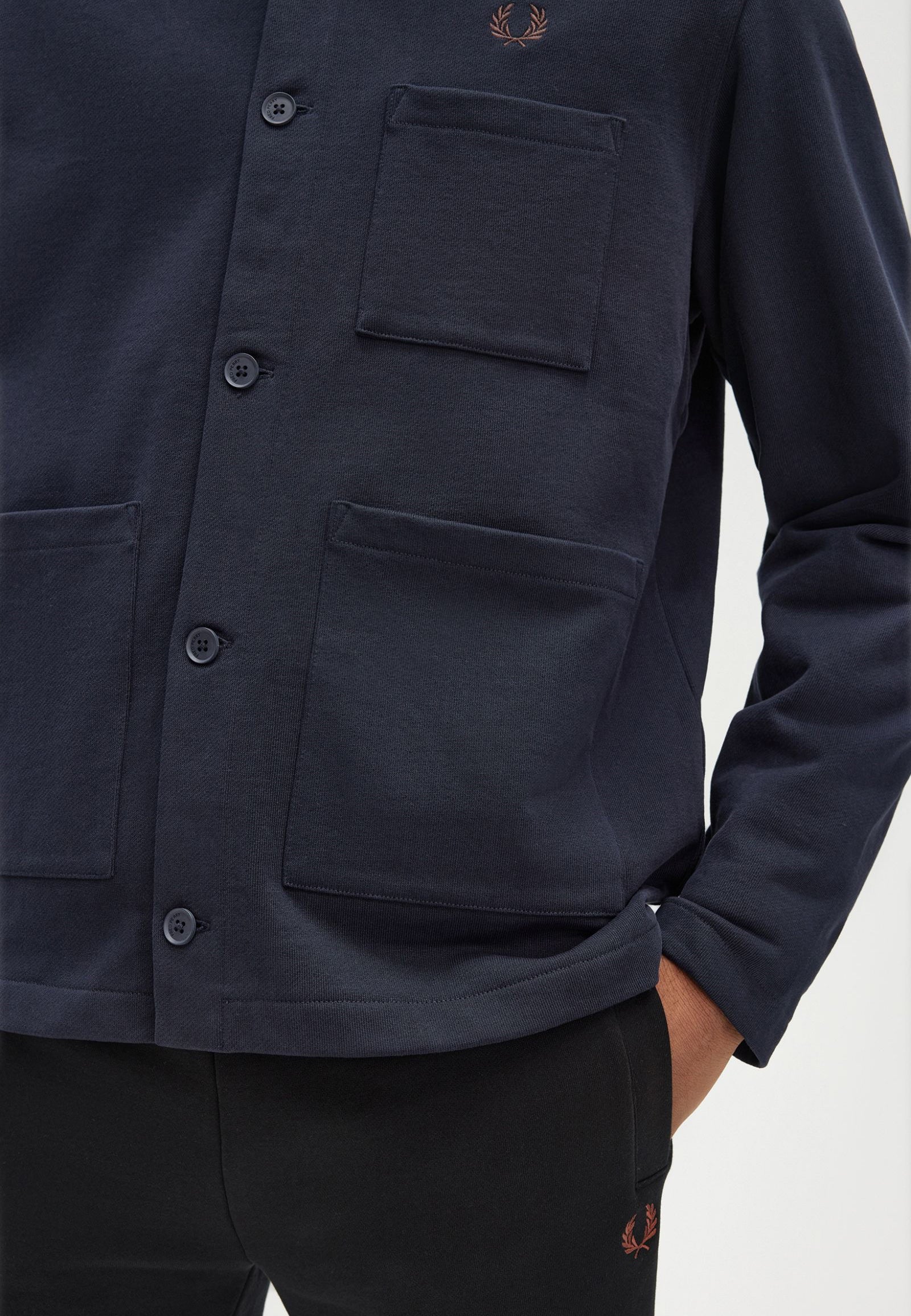 Fred Perry - Heavyweight Sweat Navy - Jacket Cheap Sale Discounts