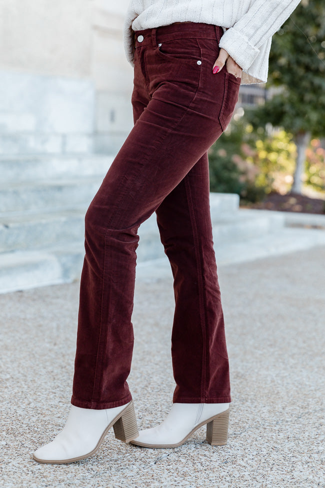 On The Run Brown Velvet Jeans FINAL SALE With Mastercard For Sale