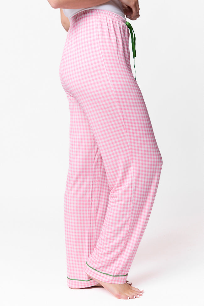 Good To Get Away Pink Gingham Pajama Pants Best Place Cheap Pice