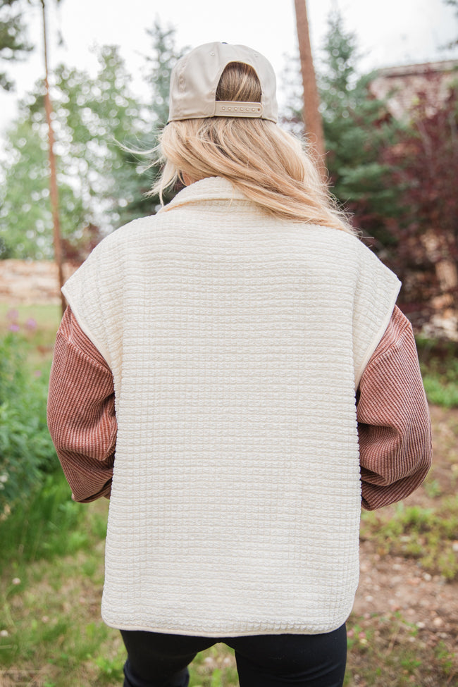 Make The Call Cream Quilted Vest FINAL SALE Online Online Outlet Sale