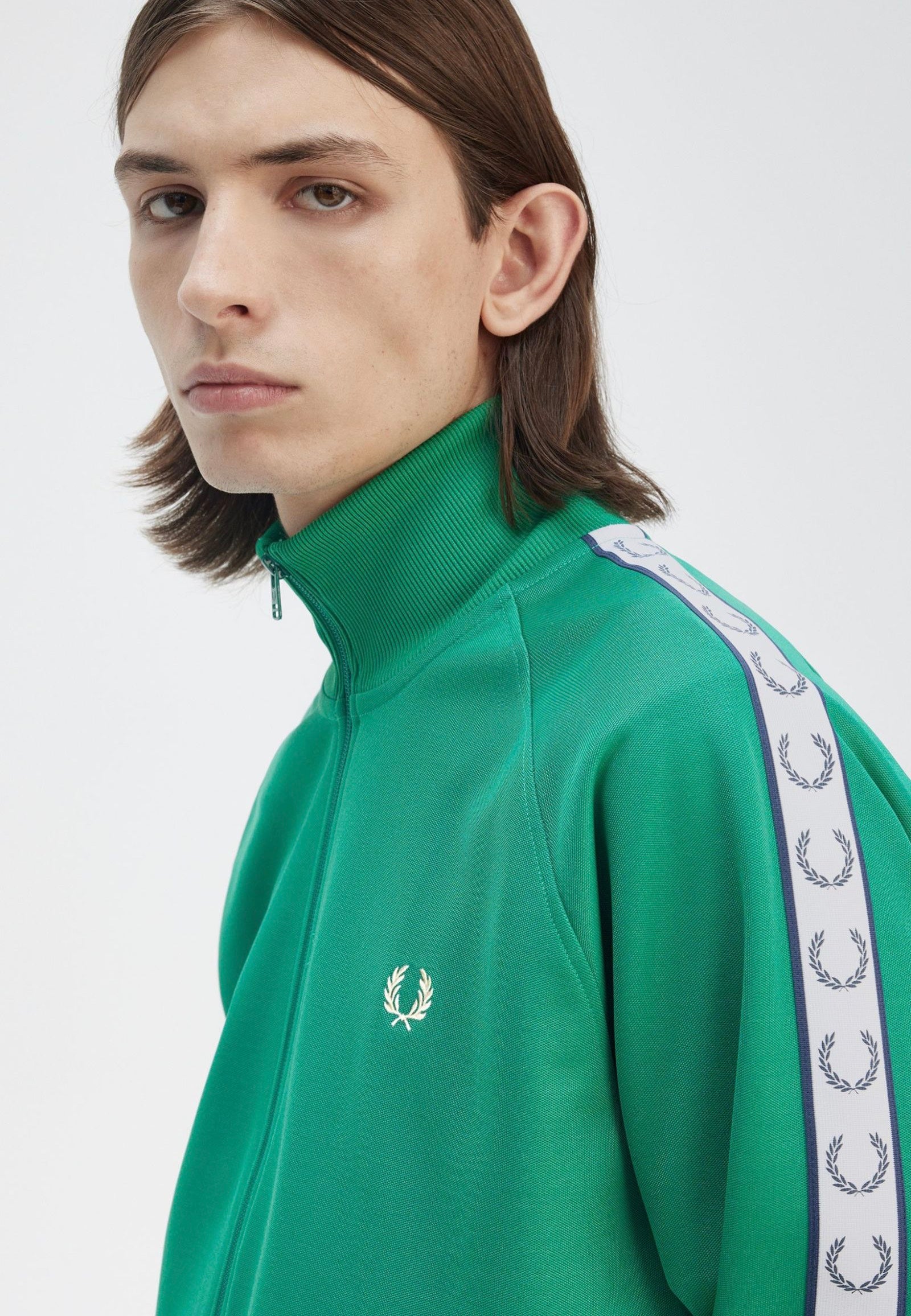 Fred Perry - Taped Track Label Green - Track Jacket Sale Classic