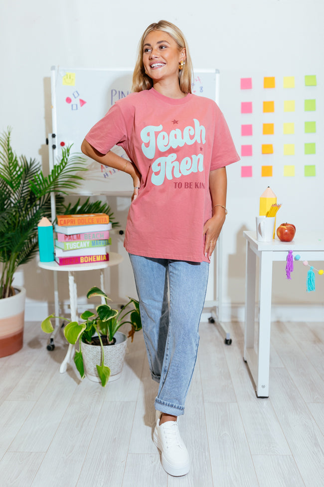 Teach Them To Be Kind Brick Oversized Graphic Tee Official Site Cheap Online