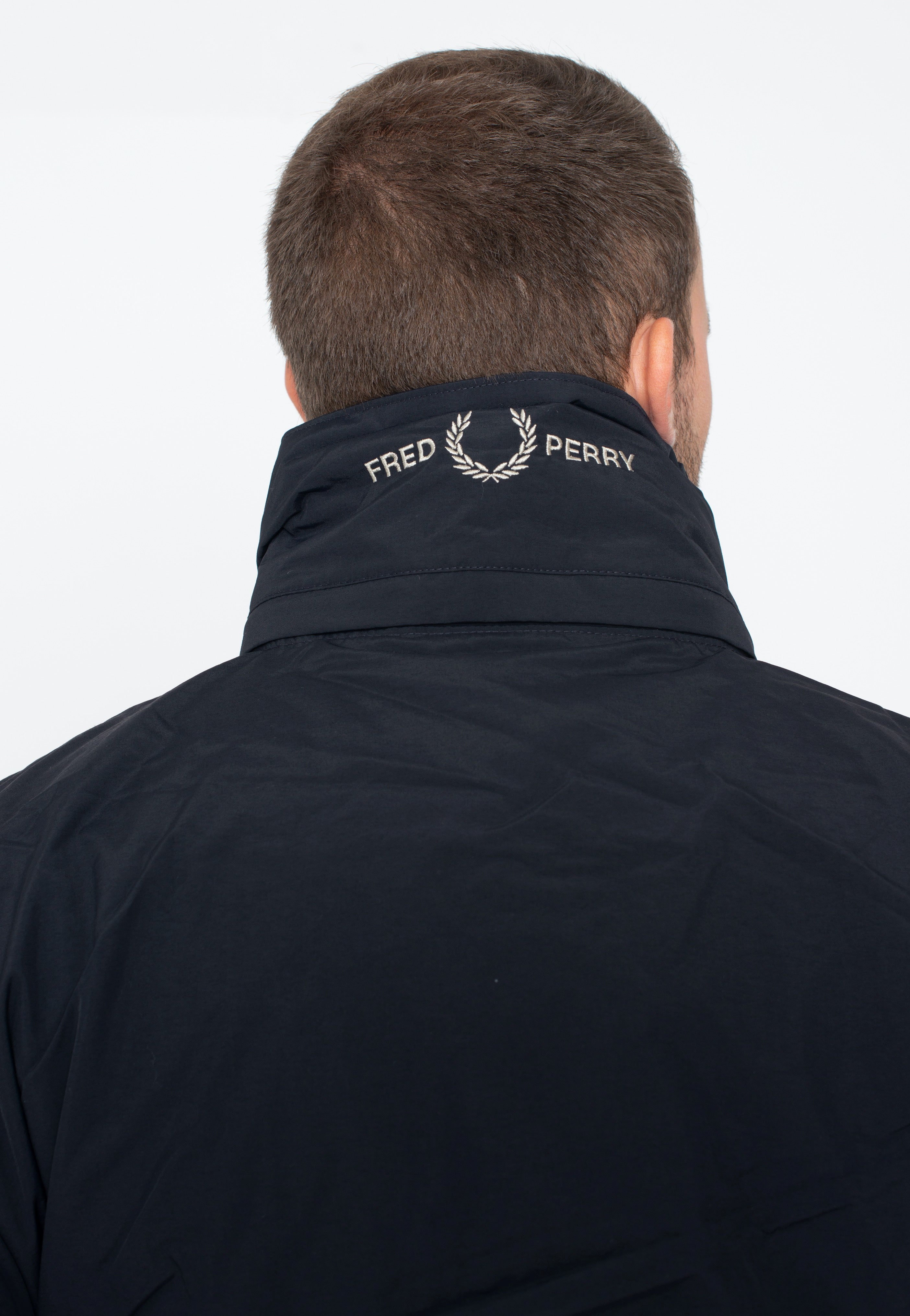 Fred Perry - Patch Pocket Zip Through Navy - Jacket Sale Manchester Great Sale