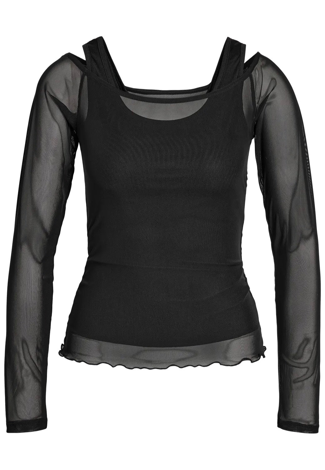 Noisy May - Judith L/S Mesh 2-In-1 Black - Top Find Great Cheap Online