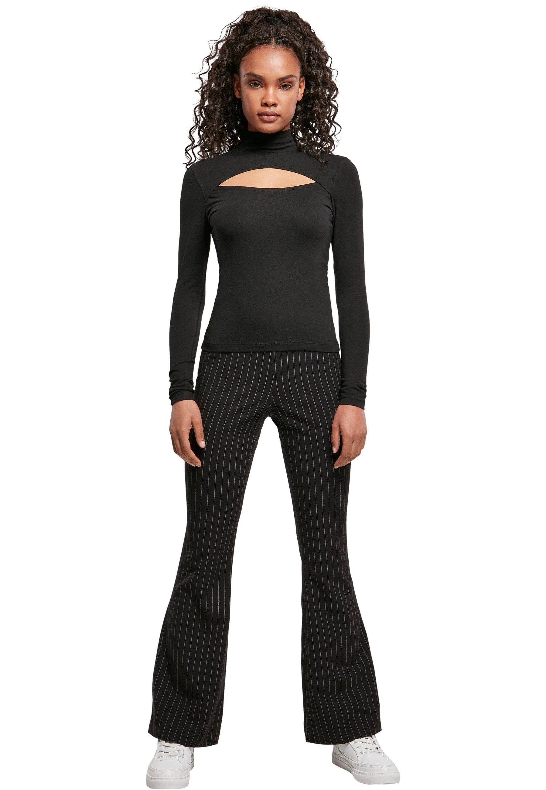 Urban Classics - Ladies Cut-Out Turtleneck Black - Longsleeve Perfect Cheap Online