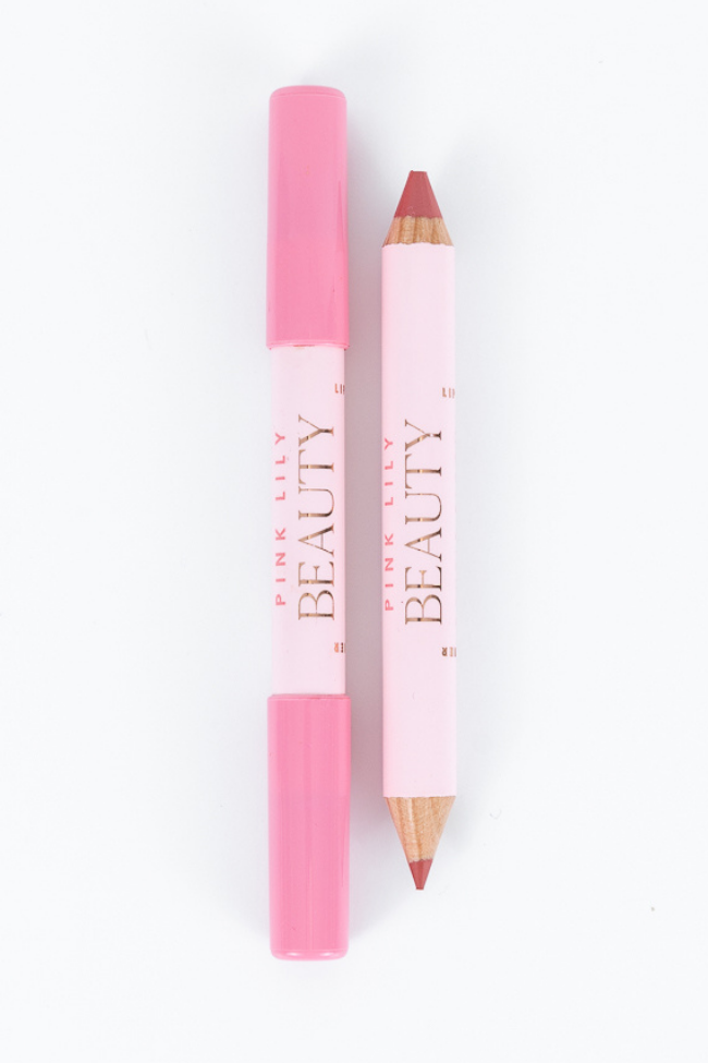 Pink Lily Beauty Double Bloom Dual Lipstick and Lip Liner - Pretty in Pink Lily New Arrival