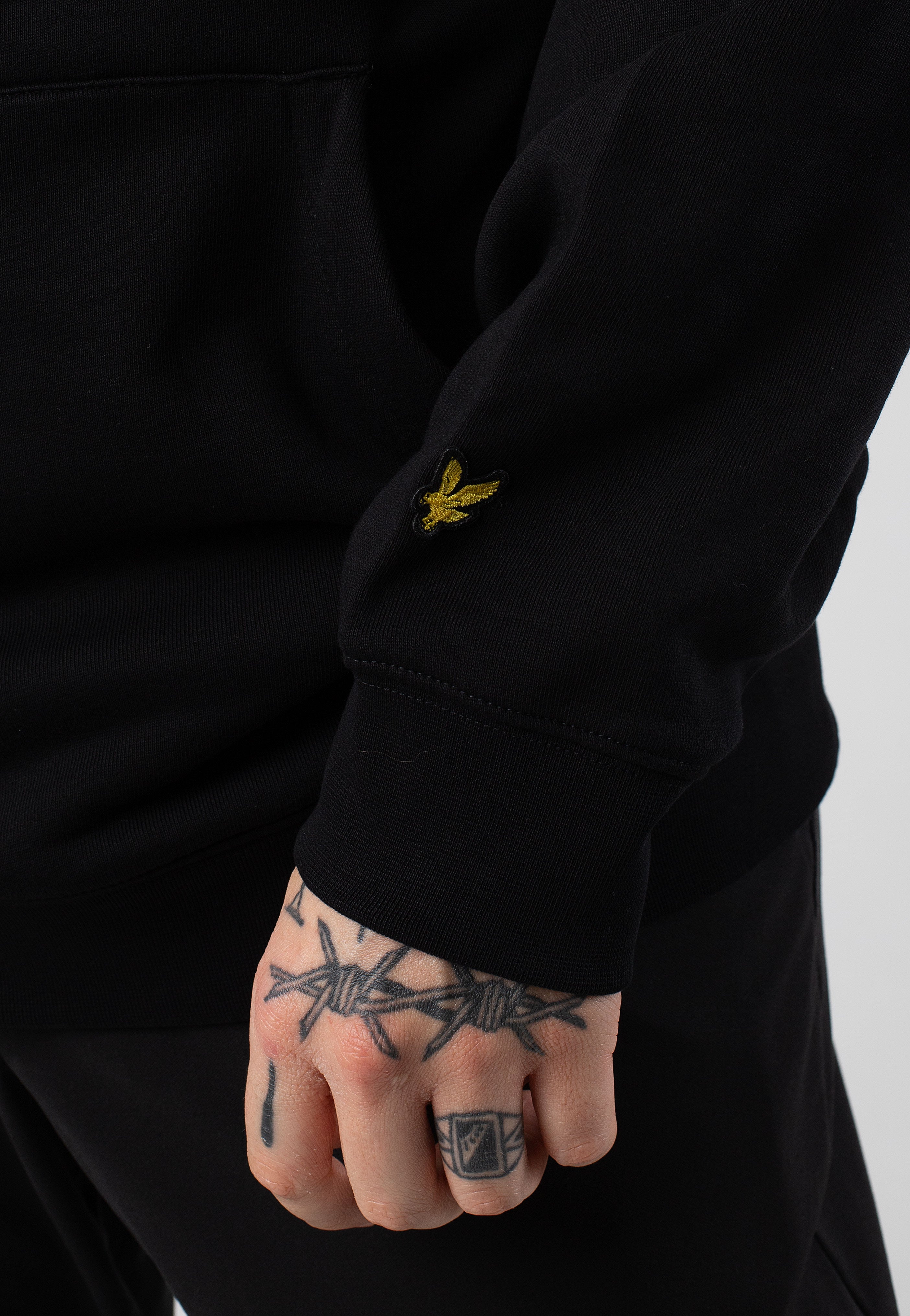 Lyle & Scott - Embroidered Jet Black/White - Hoodie Many Kinds Of Sale Online