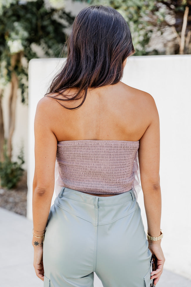 Calling All The Time Blush Ruffled Strapless Top FINAL SALE Outlet Online Shop