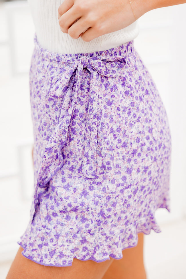 Garden Walls Lavender Floral Skort Online Online Cheap Pice