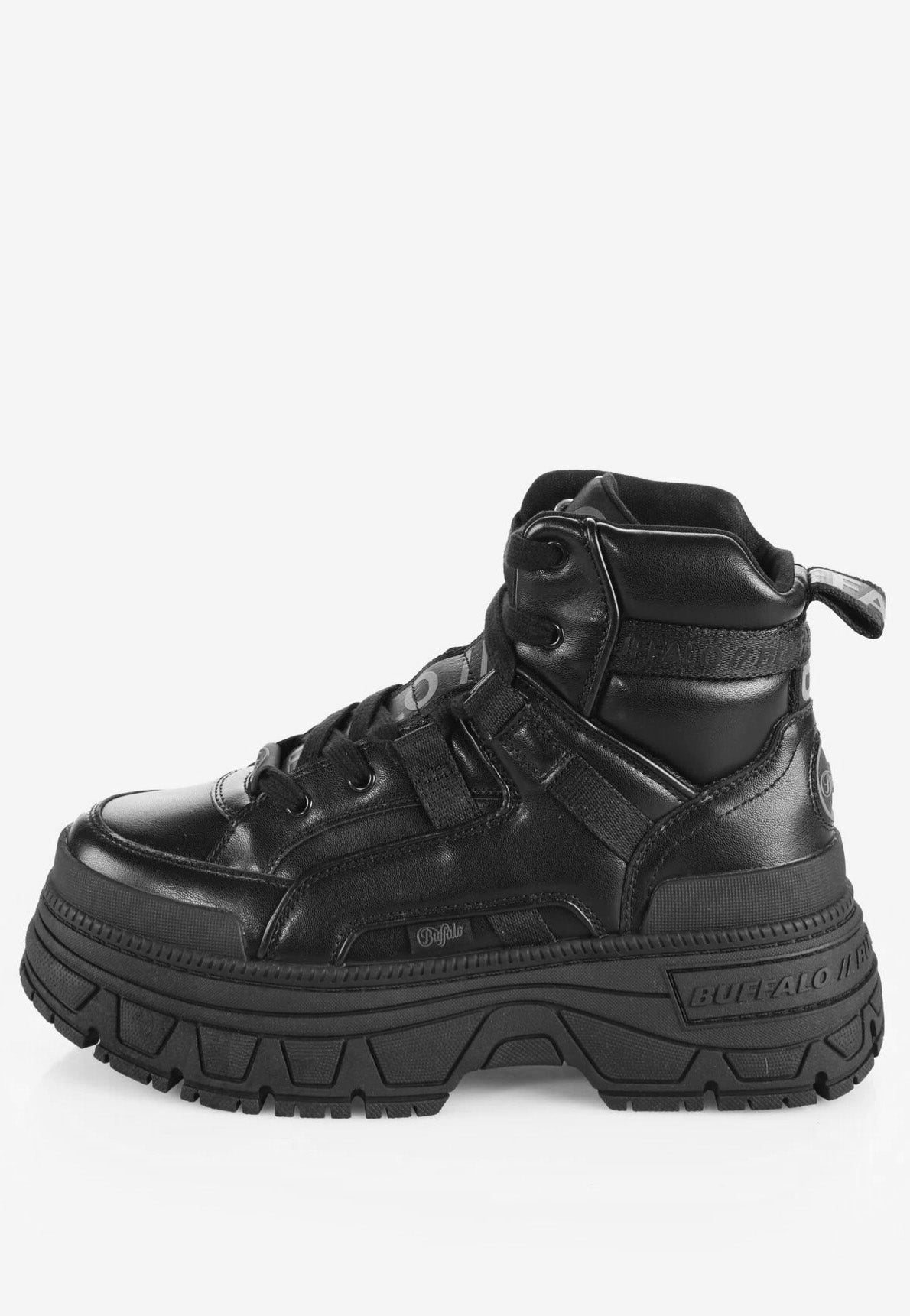 Buffalo - Fusion Hyb Mid Vegan Nappa Black - Girl Shoes Outlet Amazing Pice