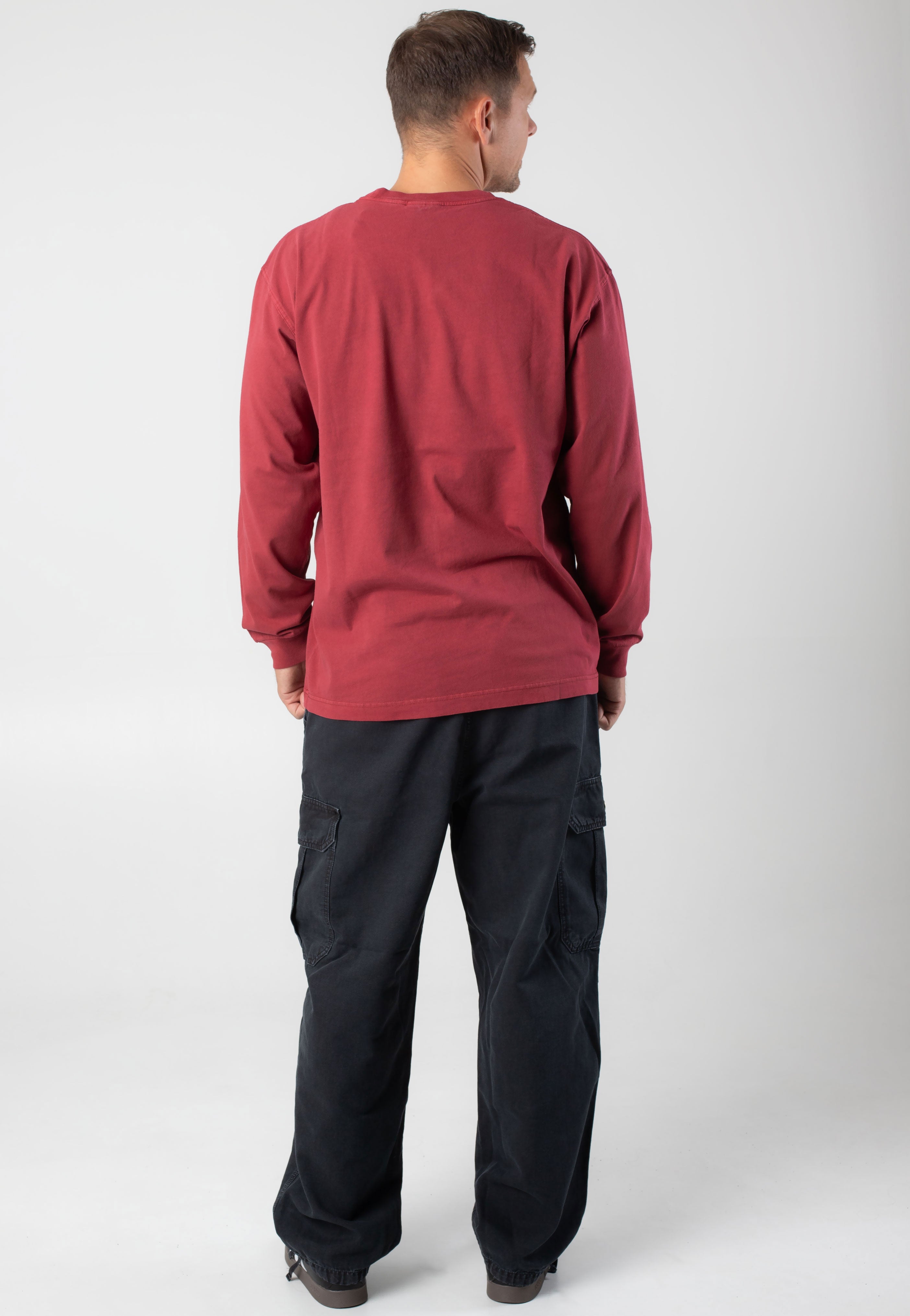 Carhartt WIP - Vista Garment Dyed Scarlet - Longsleeve Recommend Sale Online