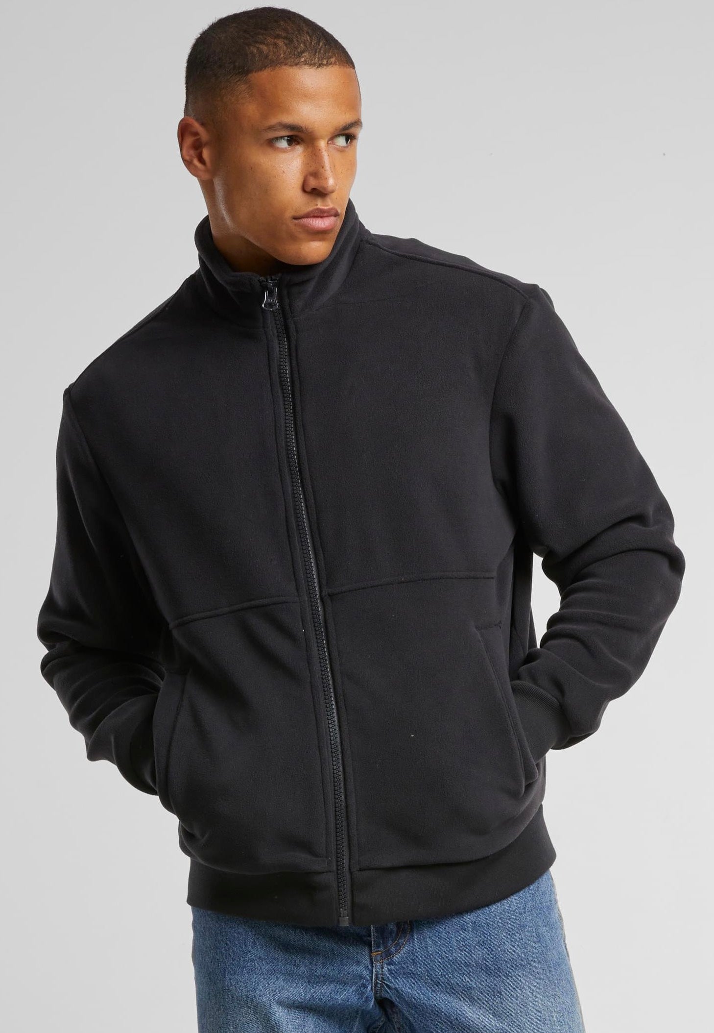 Urban Classics - Colour Block Polar Fleece Black/Black - Jacket Cheap Sale Excellent