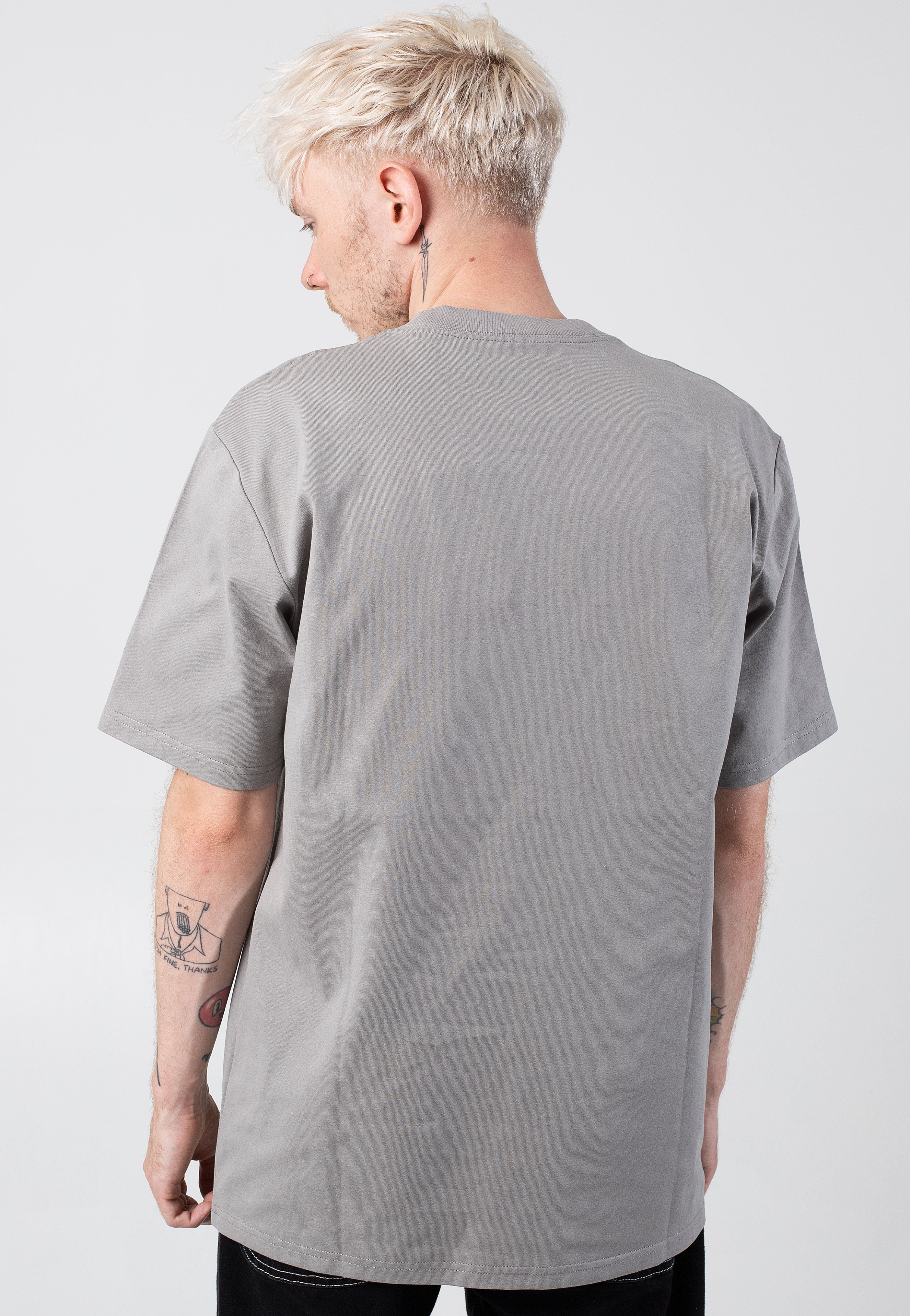 Carhartt WIP - University Misty Grey/White - T-Shirt In China Cheap Online