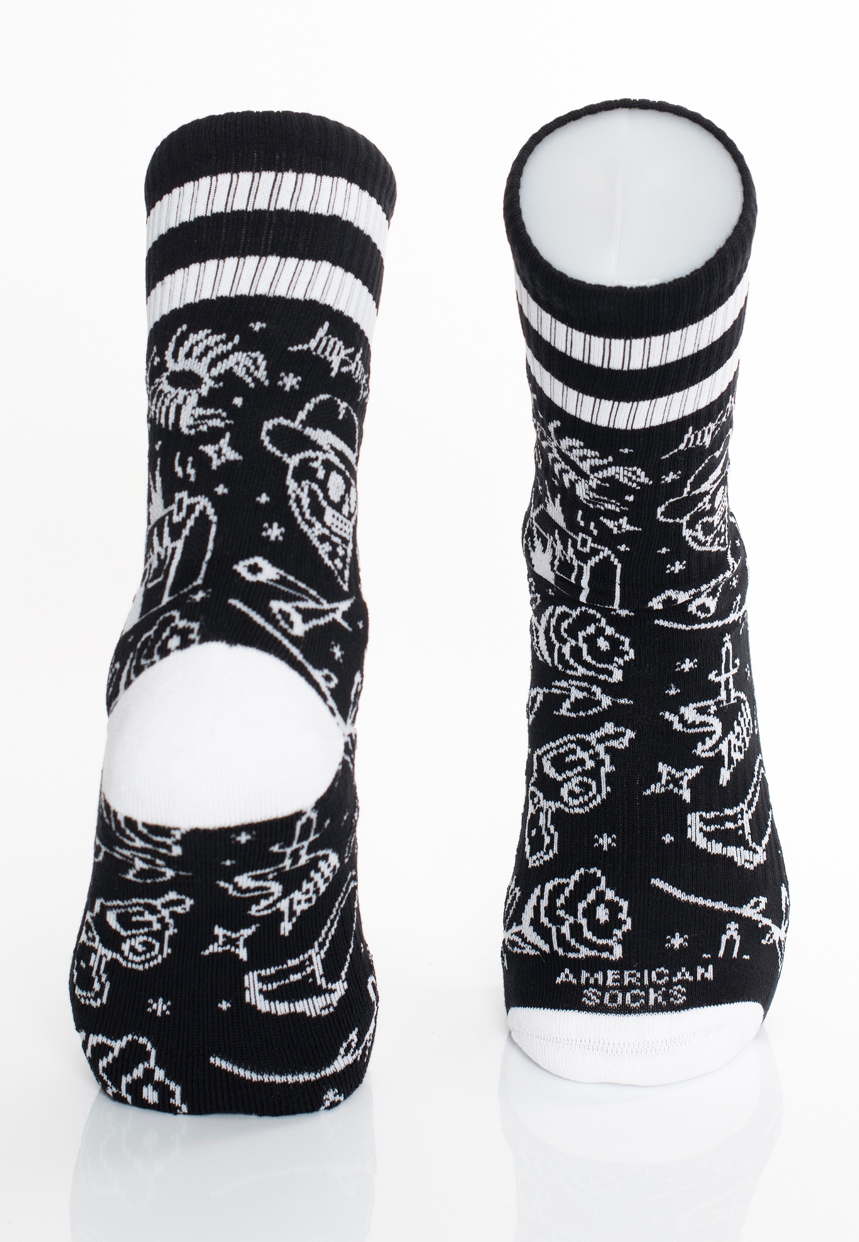 American Socks - Cowboy Mid High Black - Socks Free Shipping Outlet