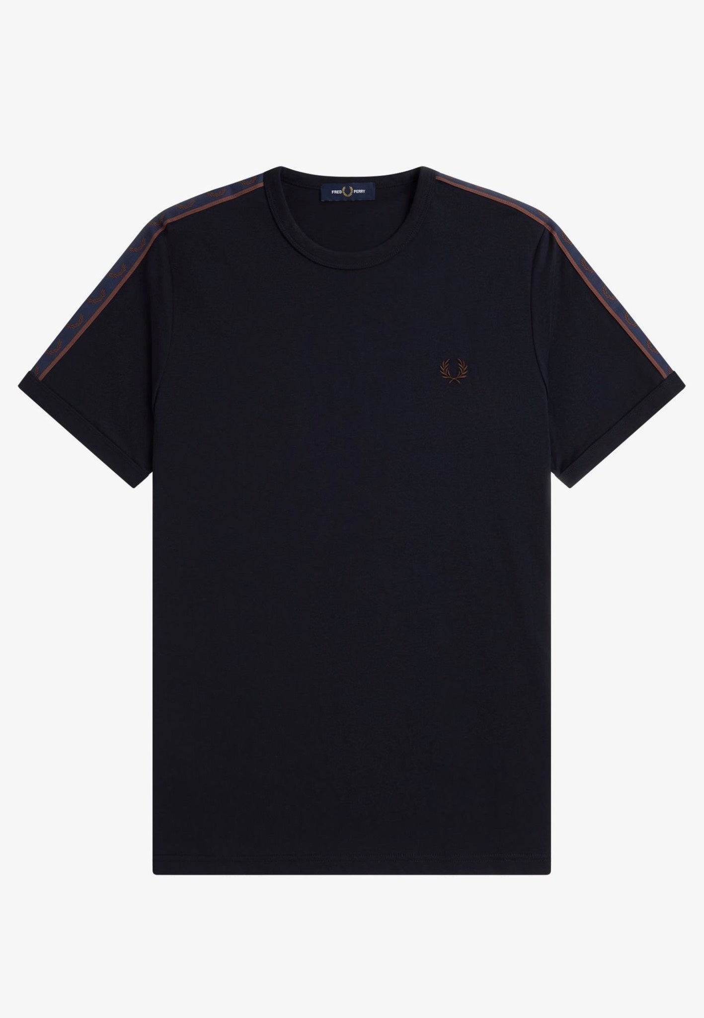 Fred Perry - Contrast Tape Ringer Navy/Crrgroabric - T-Shirt Sale Extremely