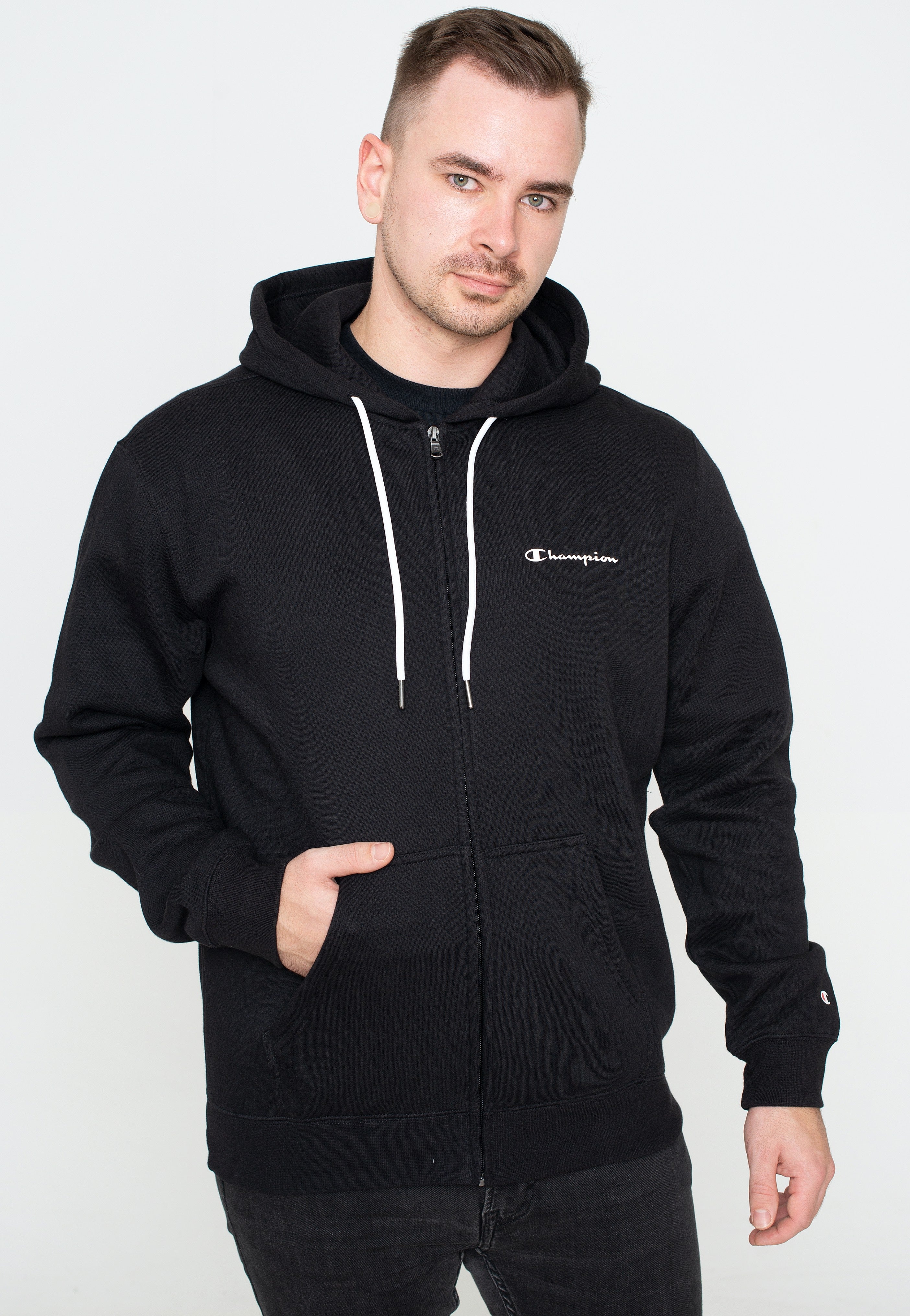 Champion - Hooded Full Zip Black Beauty - Zipper Cheap Online