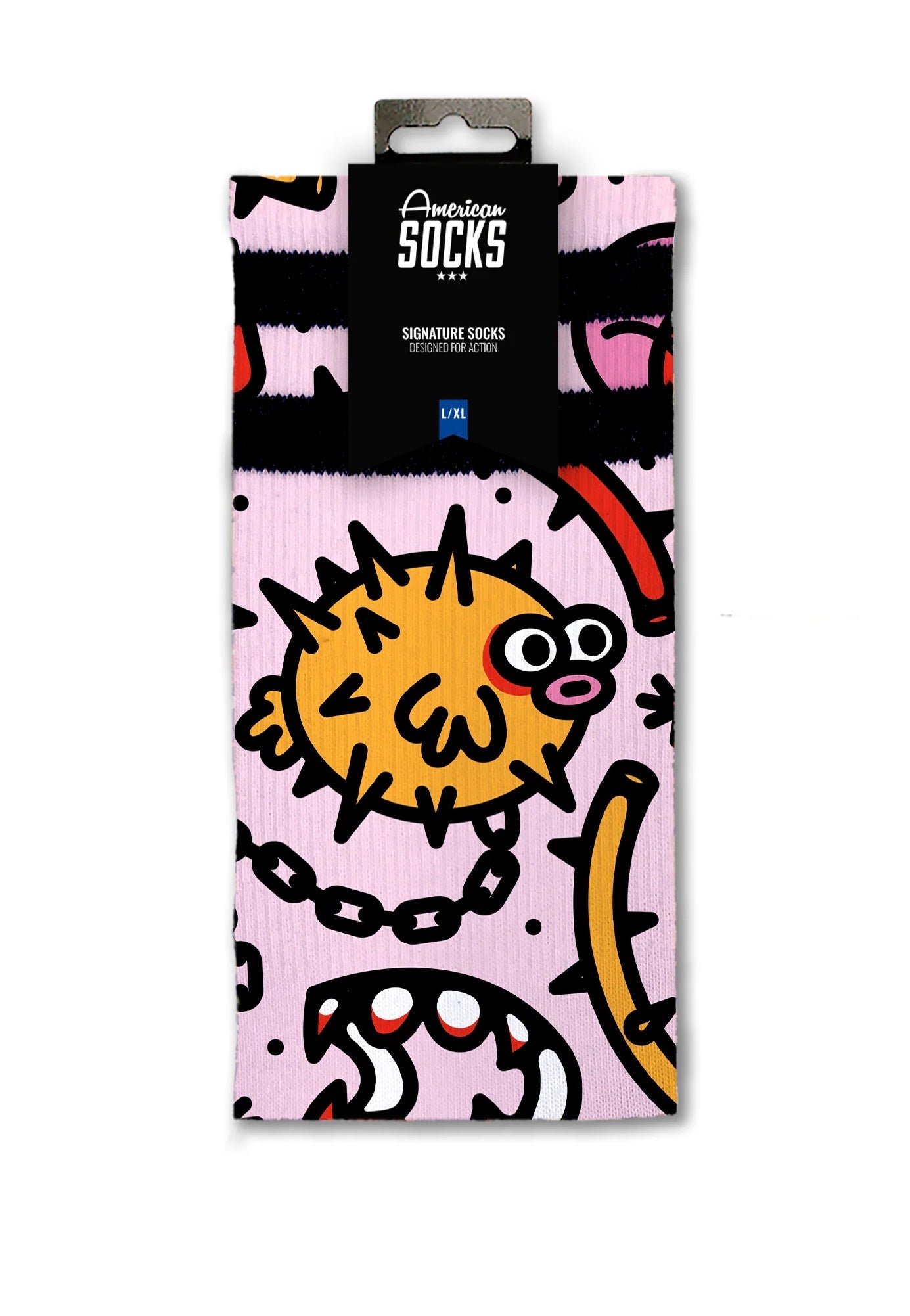 American Socks - Blowfish Mid High Pink - Socks New Styles For Sale