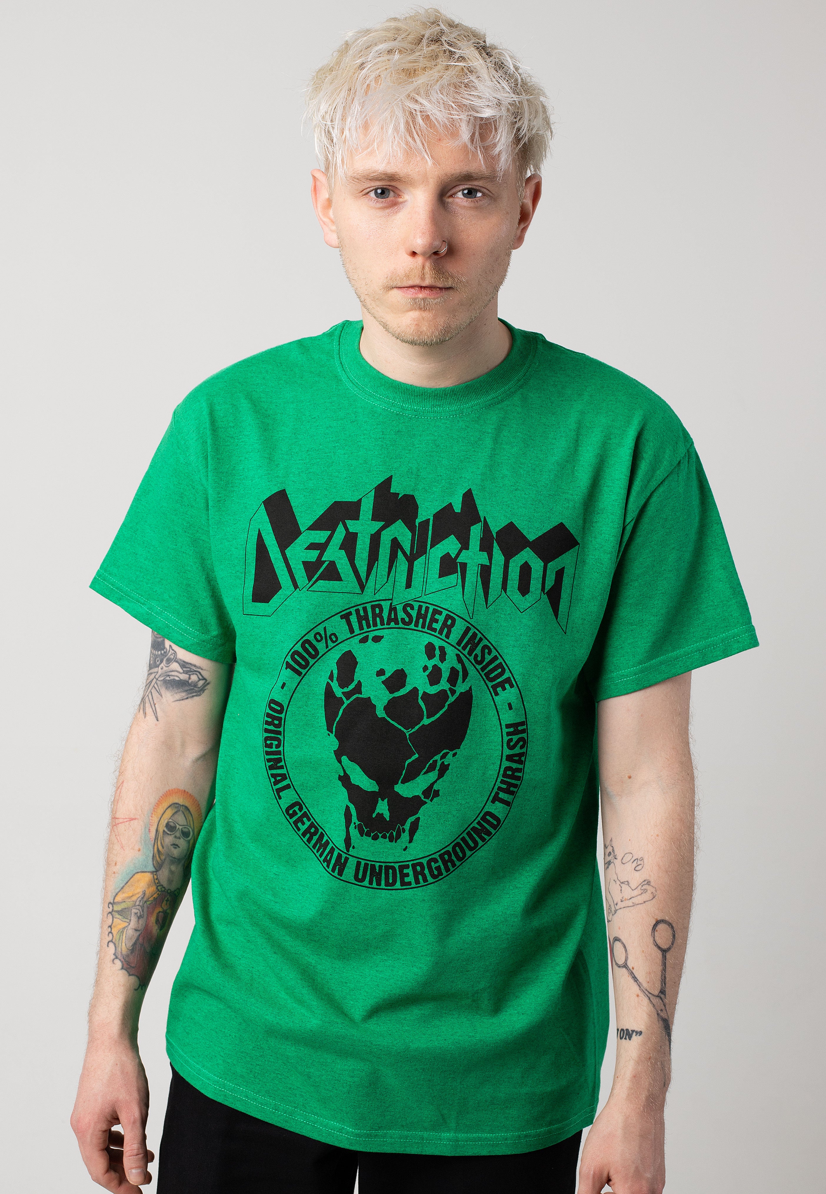 Destruction - 100% Thrasher Inside Green - T-Shirt Discount Recommend