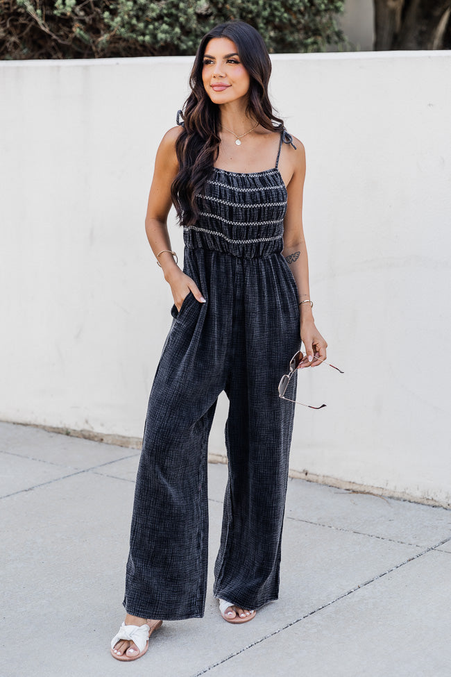 Jump For Joy Black Gauze Jumpsuit FINAL SALE With Paypal Cheap Online