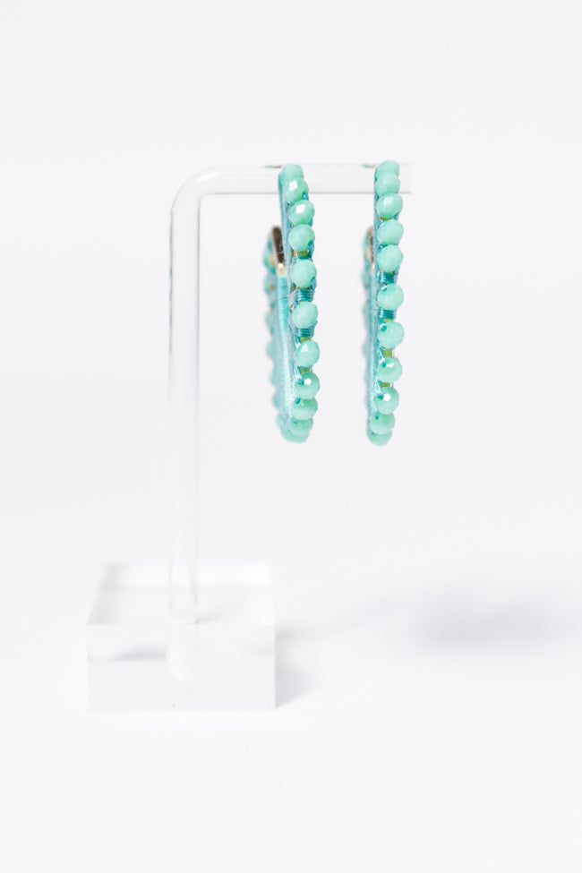 Green Thread Wrapped Hoop Earrings Outlet Big Discount