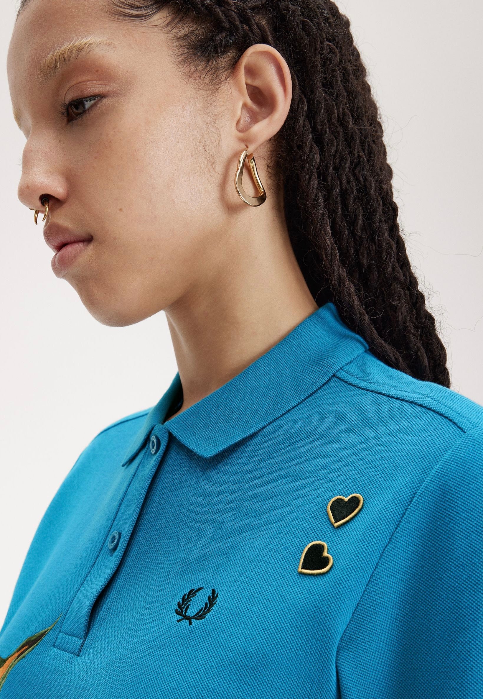 Fred Perry x Amy Winehouse - Embroidered Runaway Bay Ocean - Polo Store Sale