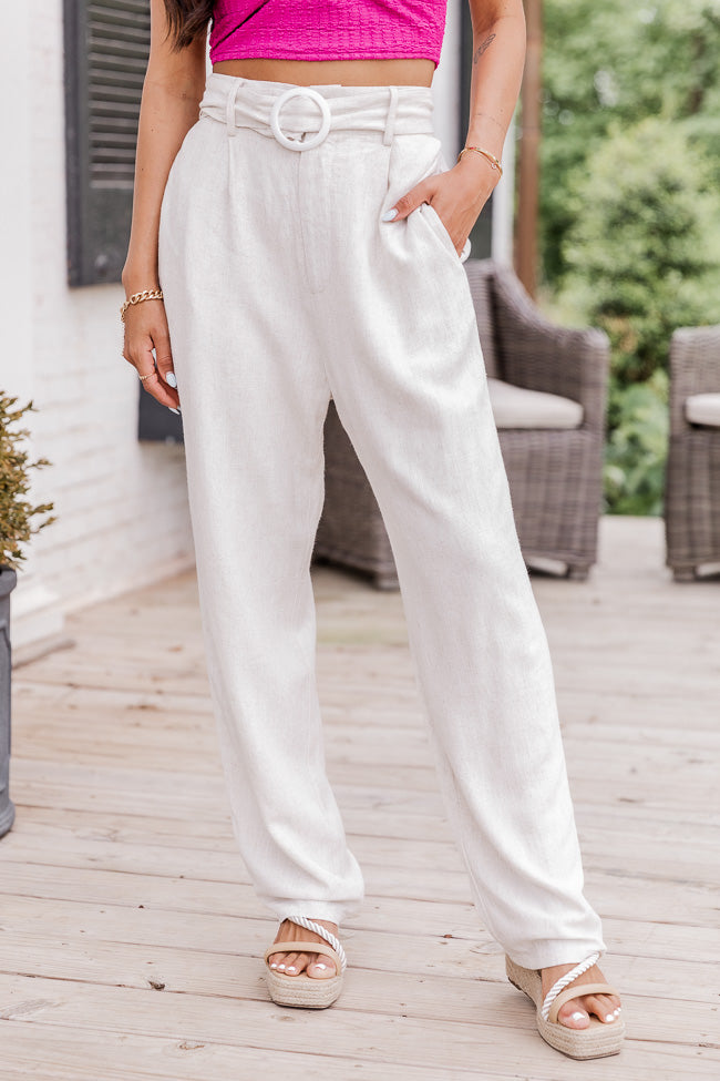 Little Unpredictable Belted Linen Pants FINAL SALE Cheap Sale Visit New