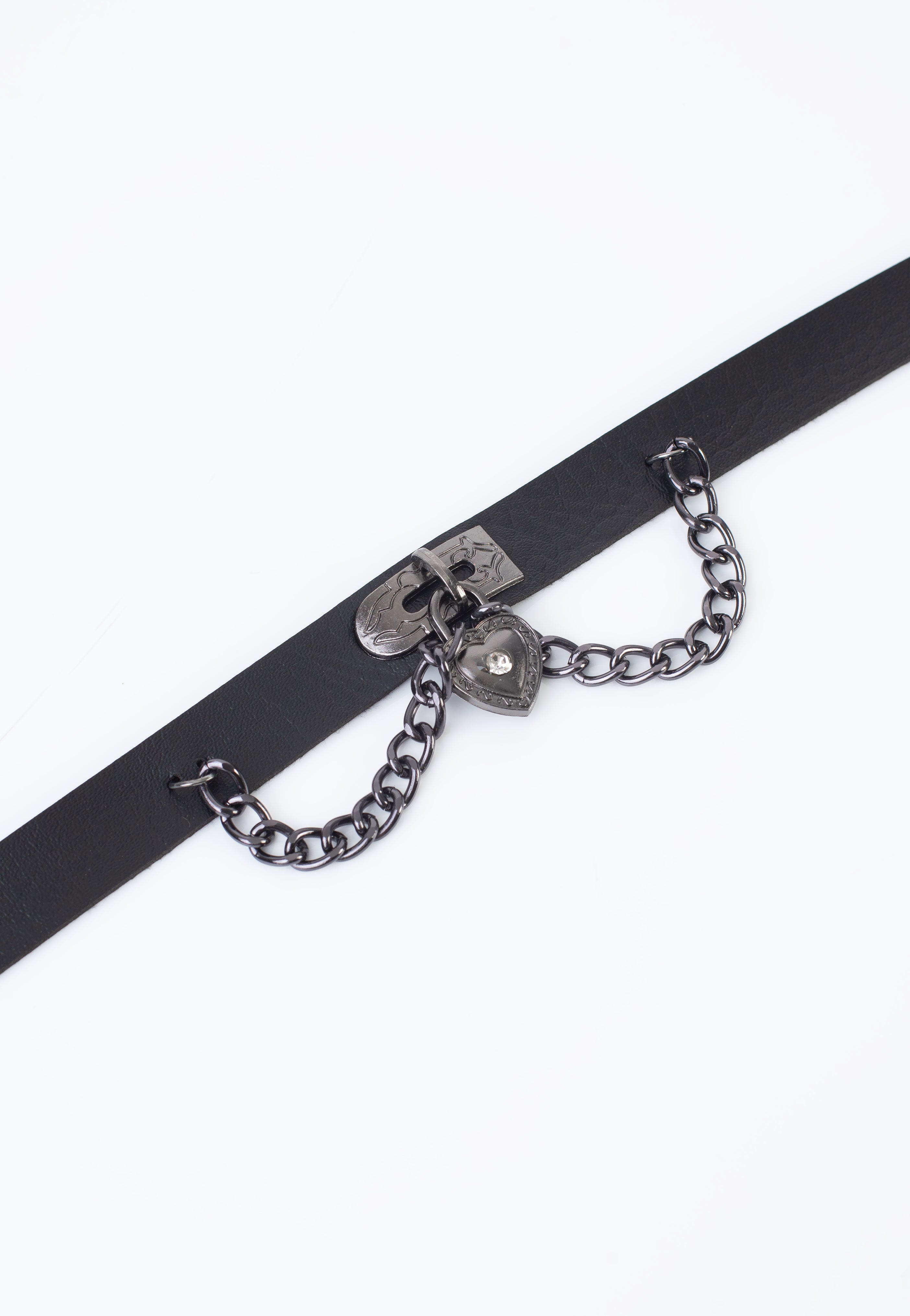 Bullet69 - Heart Lock Neckband Black - Choker Buy Cheap Countdown Package