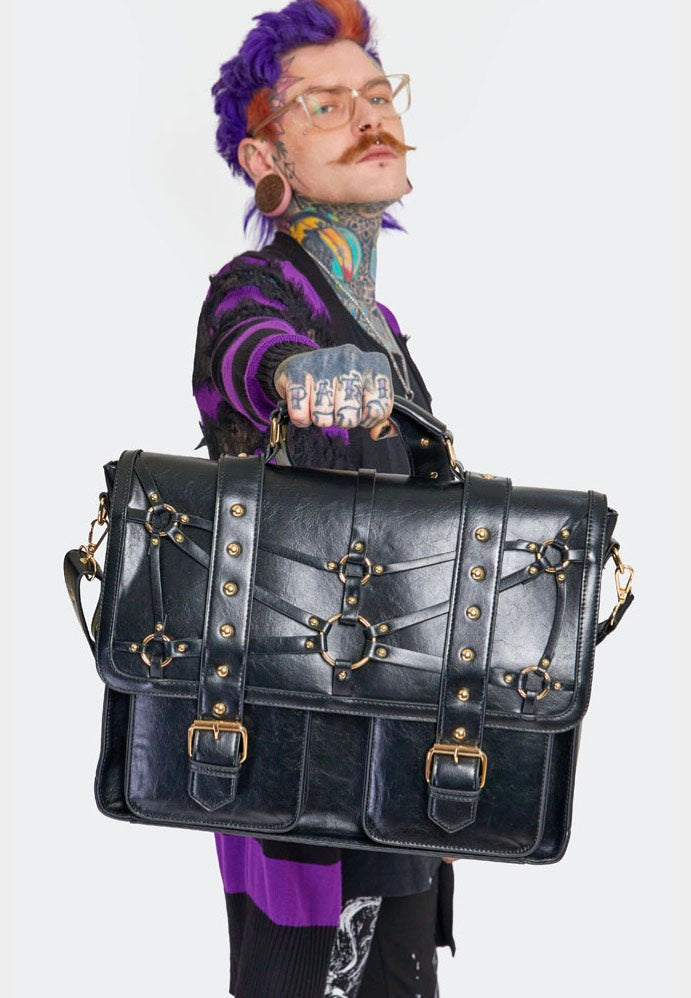 Jawbreaker - Studded Steampunk Postman Black - Bag Buy Cheap Best Place